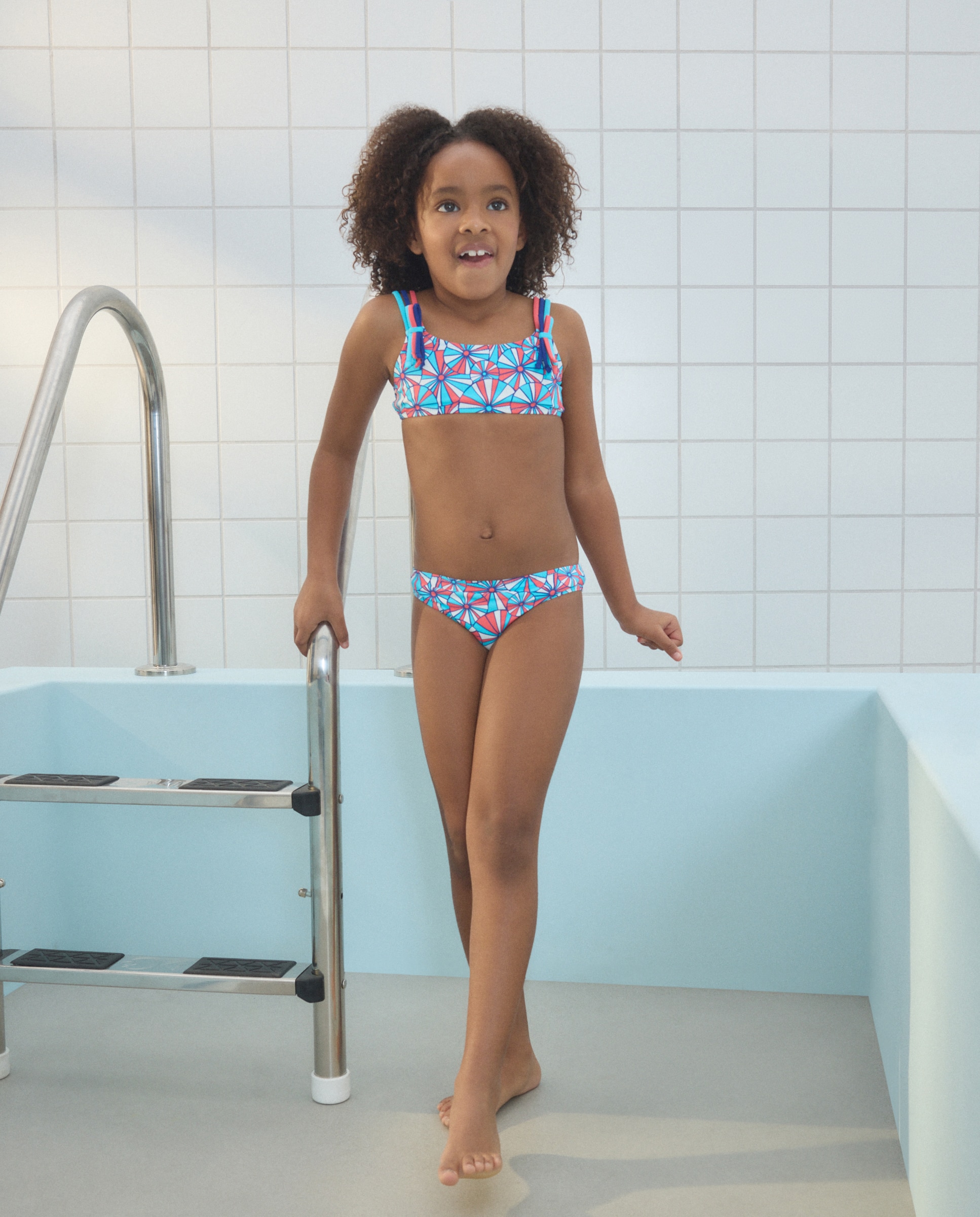 Biquíni às Cores com Sombrinhas Azul Turquesa Kids El Corte Inglés Multicolor-2