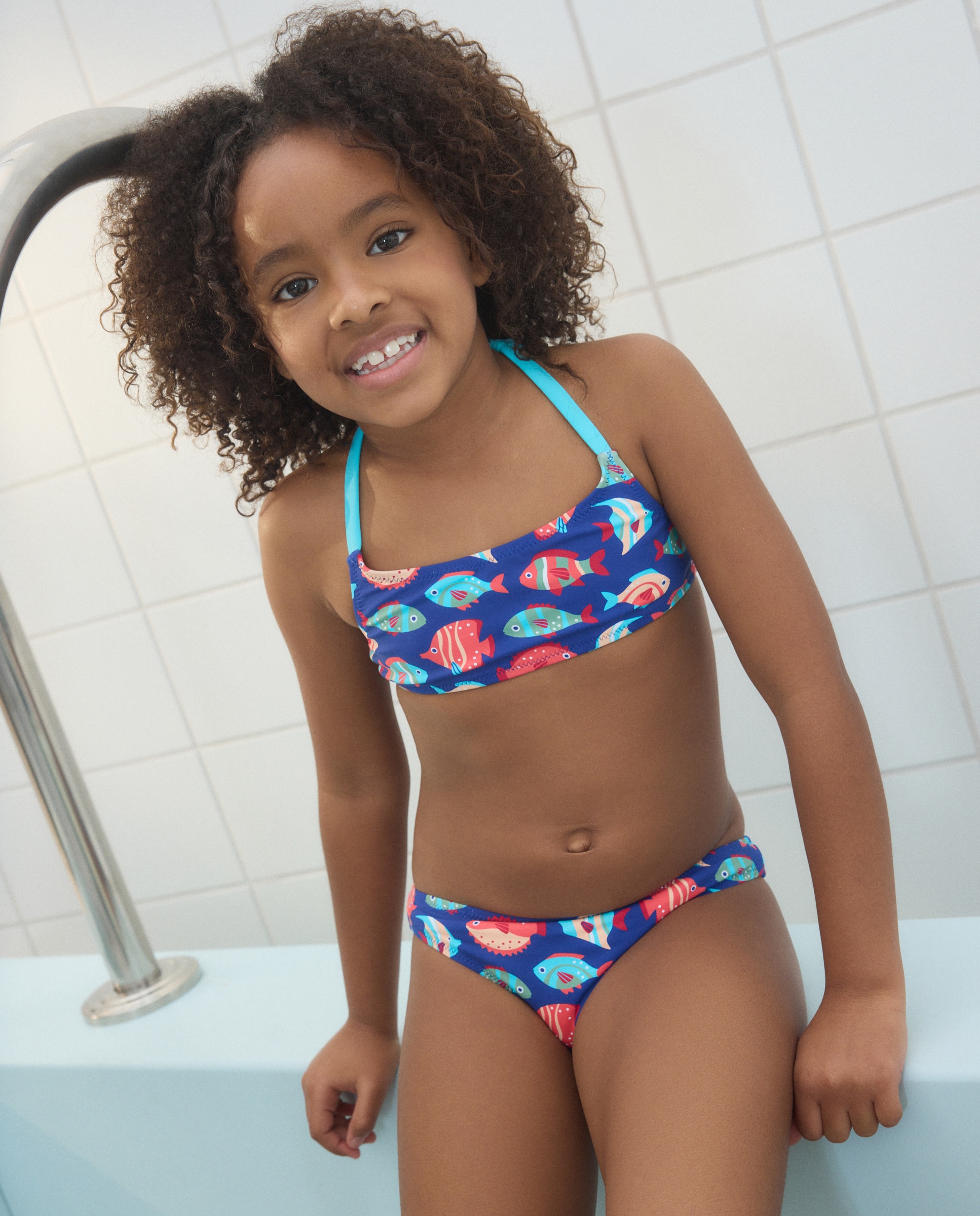 Biquíni às Cores com Peixes às Cores Kids El Corte Inglés Azul-2