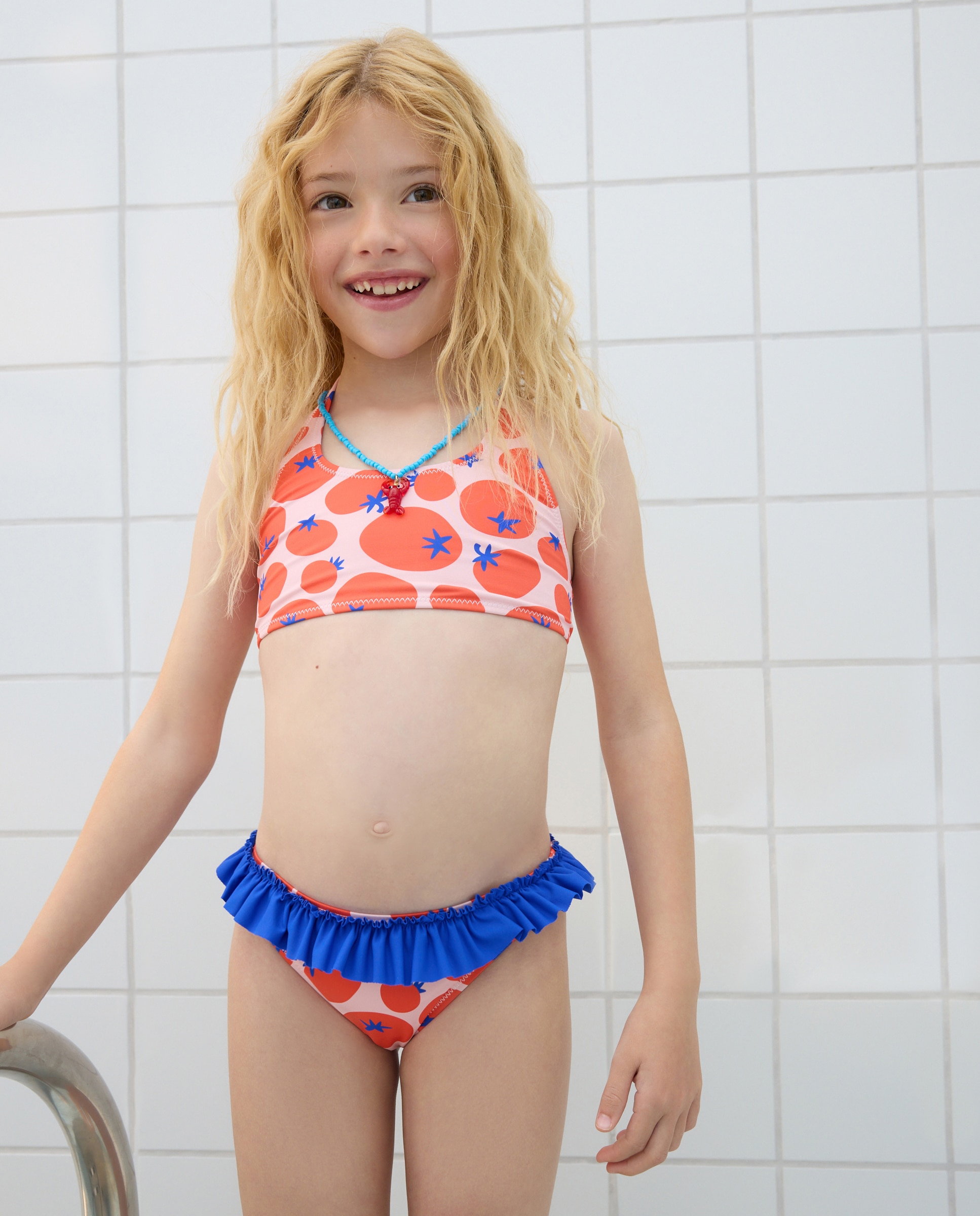 Biquíni às Cores Recatado com Tomates Kids El Corte Inglés Rosa-2