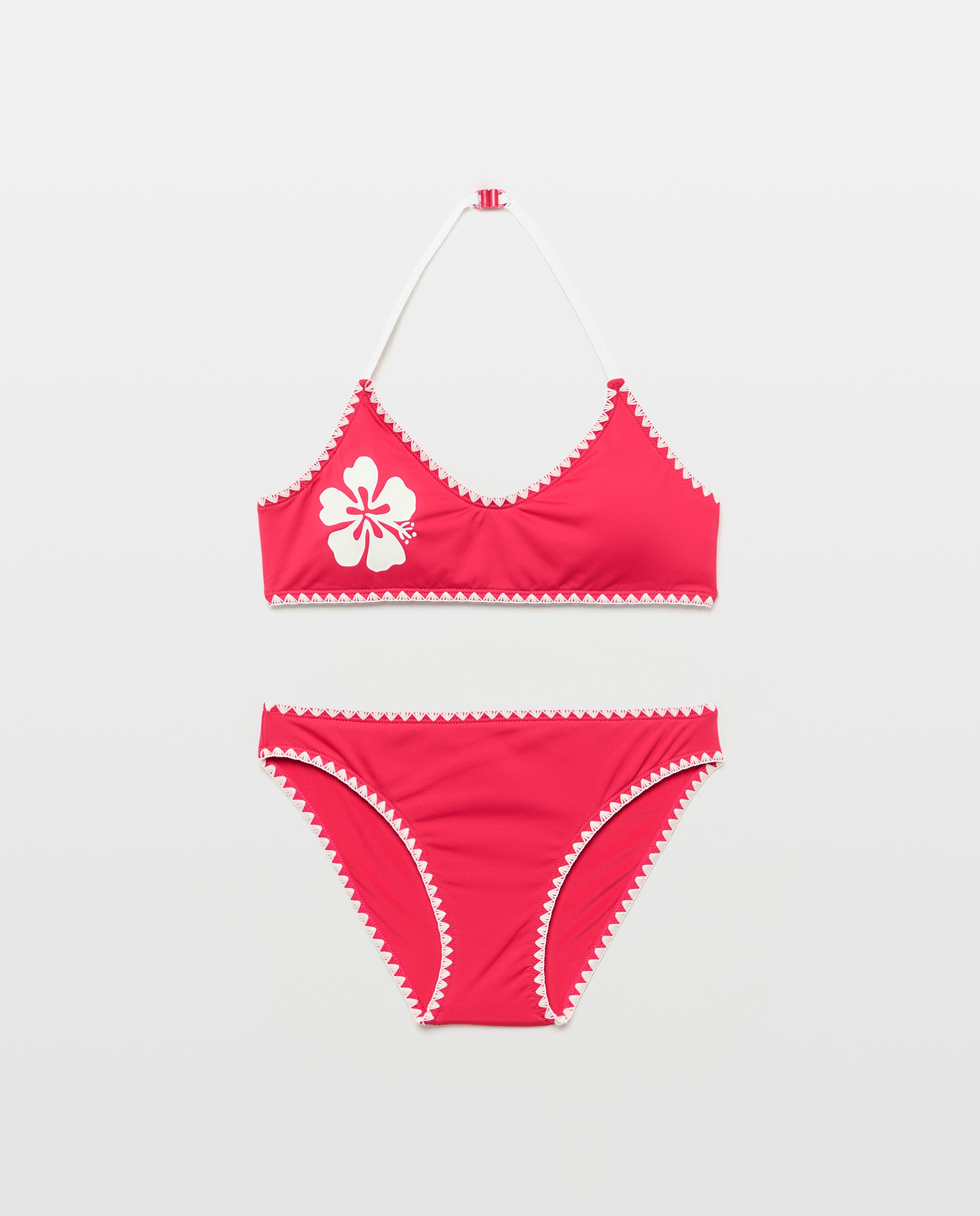 Biquíni Triangular com Estampado Floral Kids El Corte Inglés 200 Rosa-1
