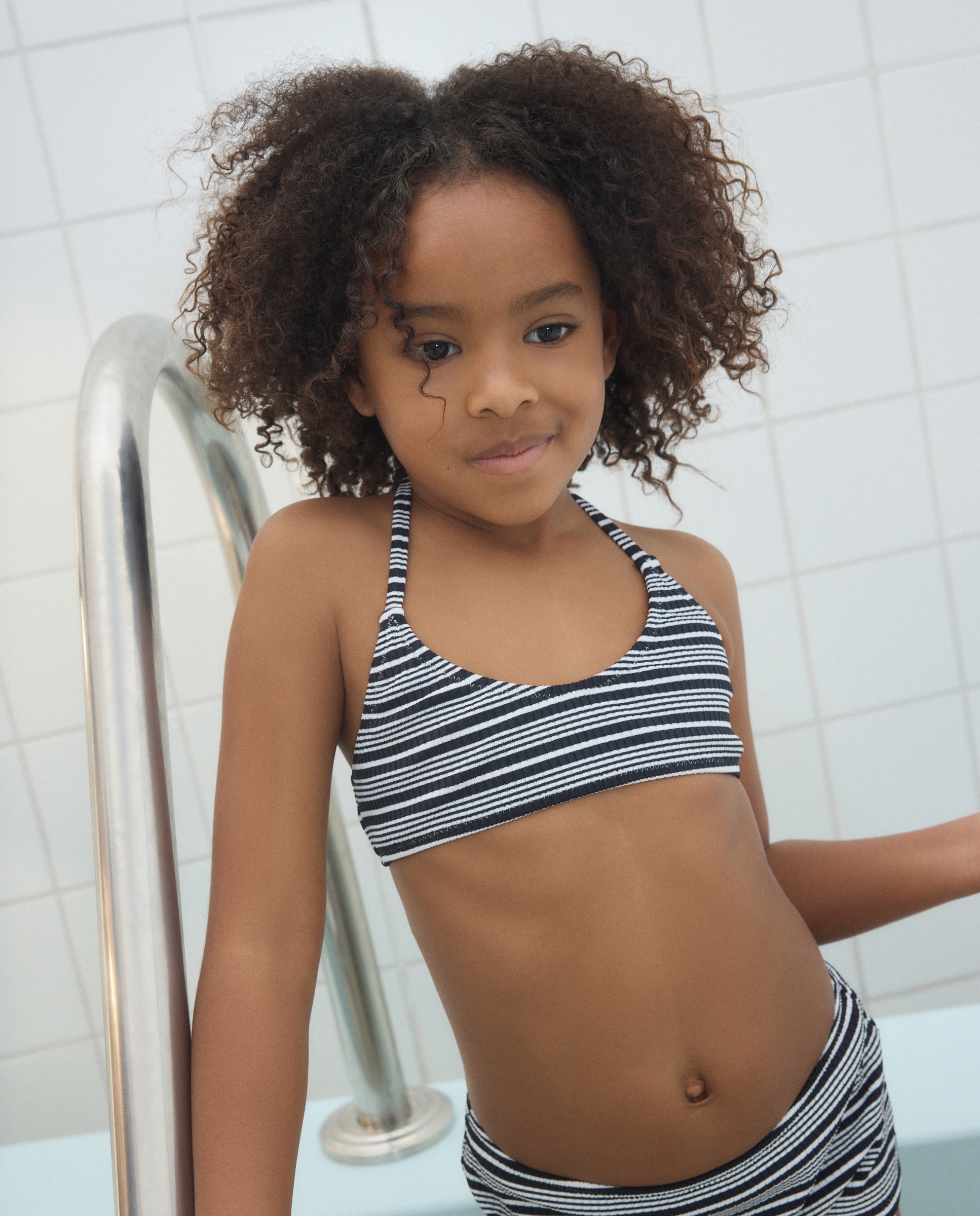 Biquíni Júnior com Fantasia de Riscas Kids El Corte Inglés Preto-2