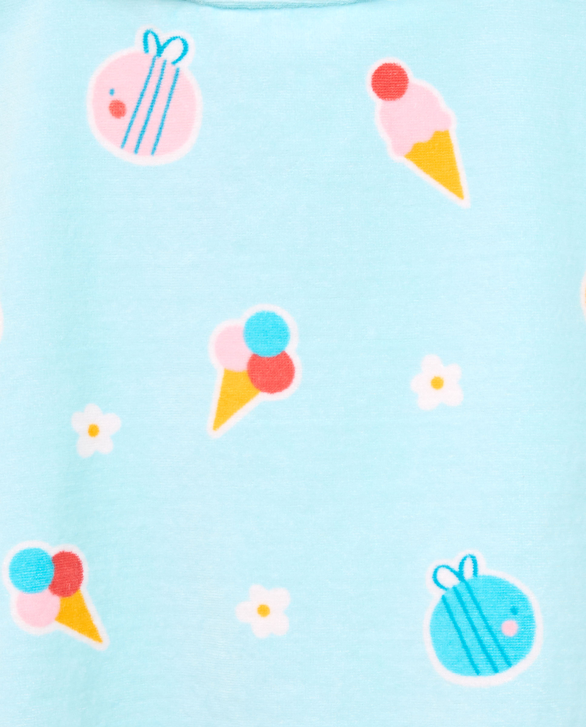 Capa de Banho Estampada de Bebé Verde-3
