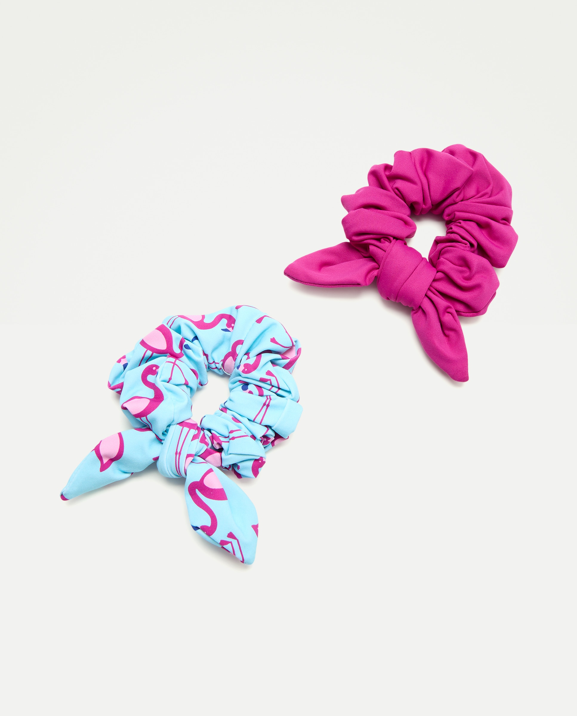 Pack de 2 Elásticos às Cores com Flamingos Verde-1
