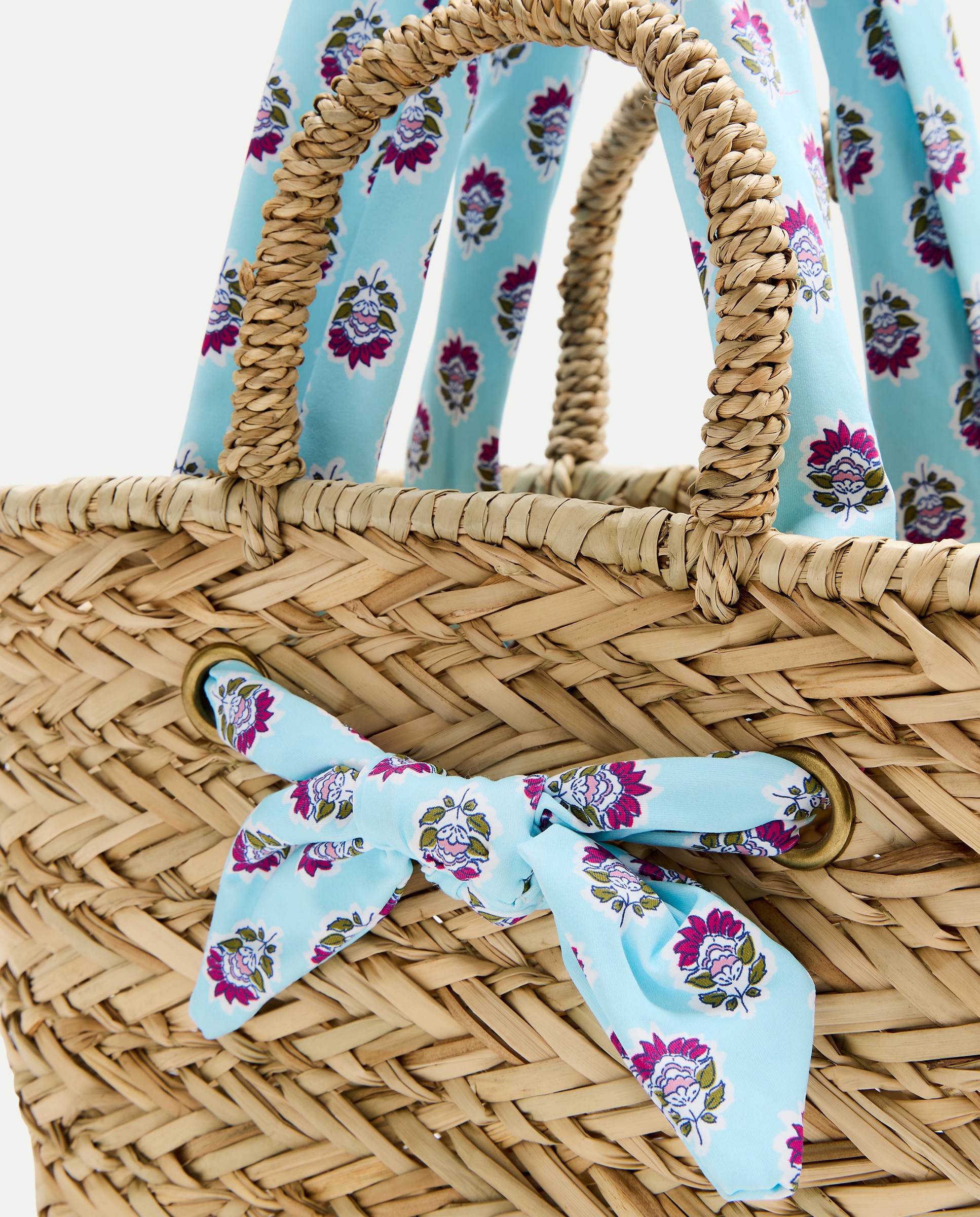 Cesto às Cores com Selo de Flor Verde-3