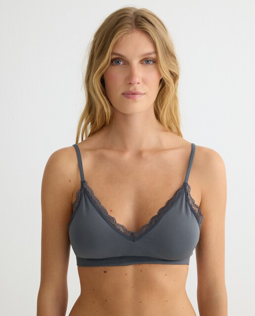 Imagen 0 de Sujetador mujer top con encaje copa B