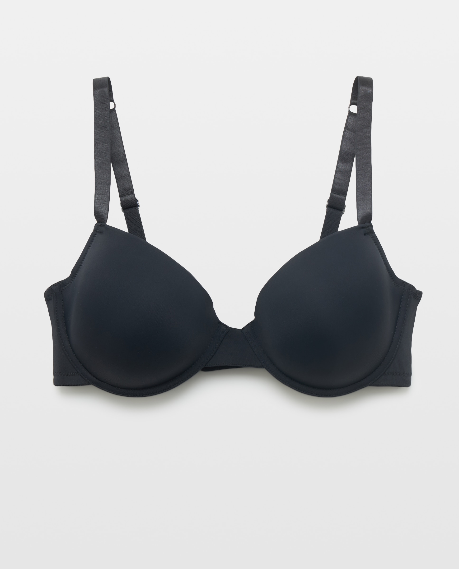 Sujetador mujer microfibra copa D Negro-3