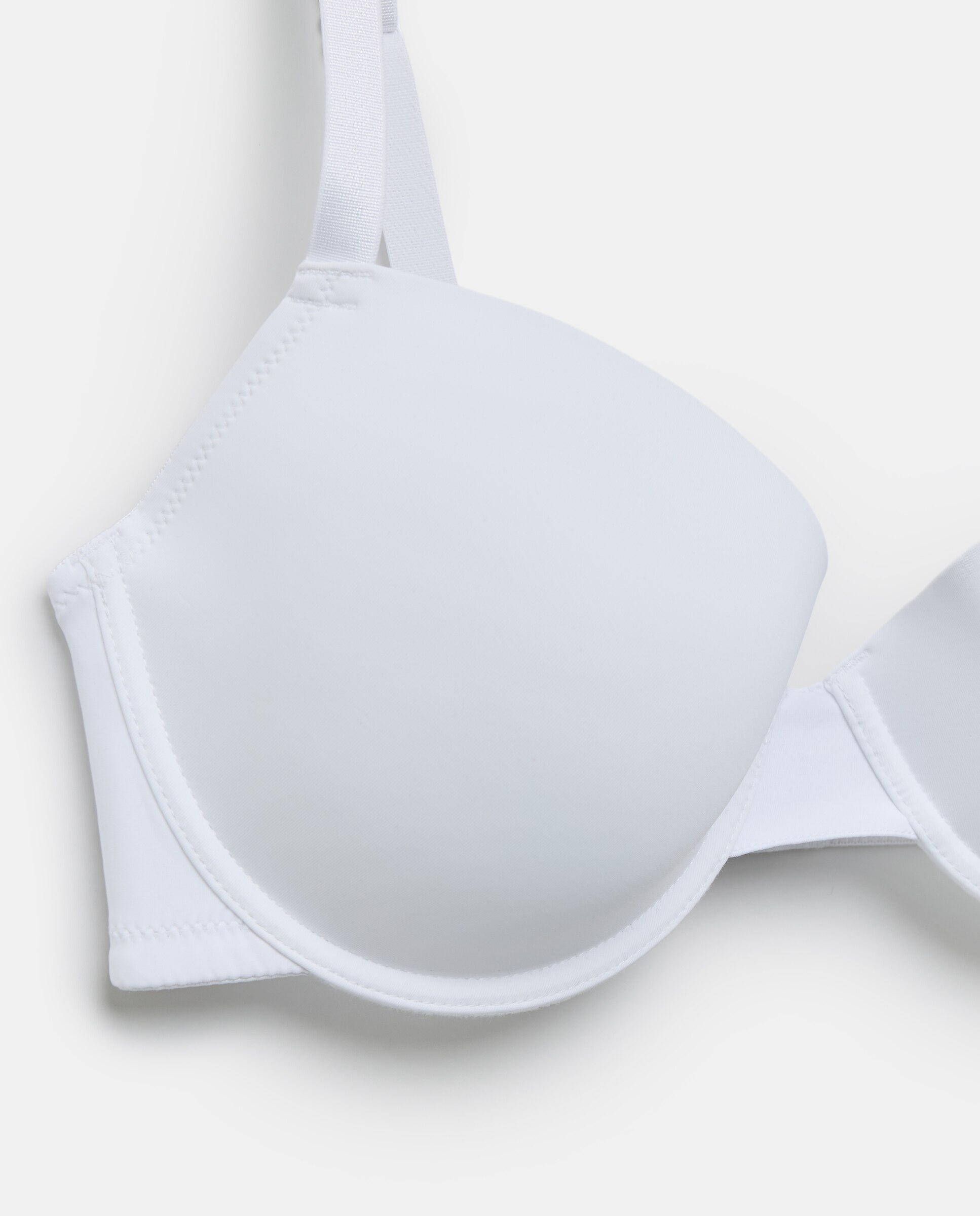 Sujetador mujer microfibra copa D Blanco roto-4
