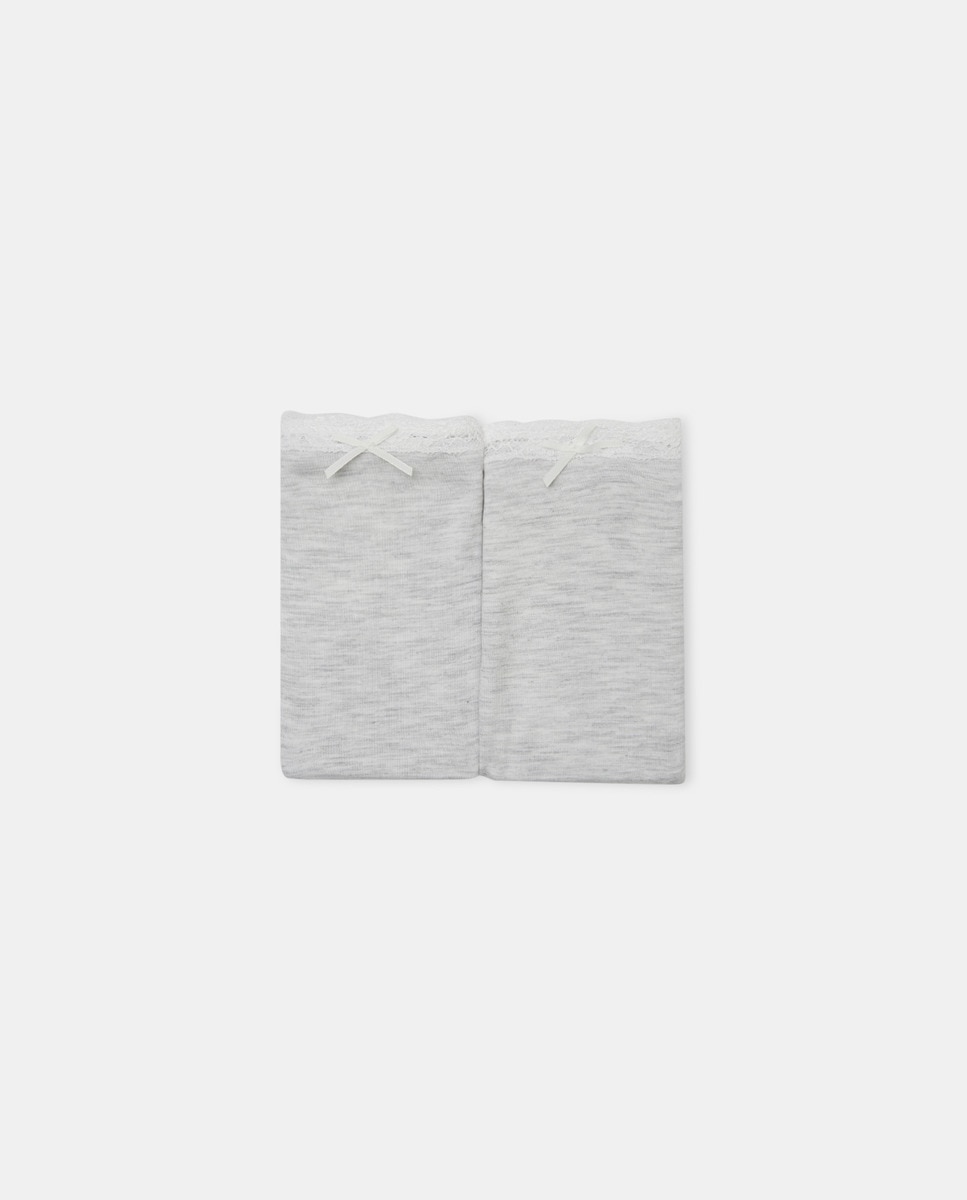 Pack 2 bragas modal encaje Gris claro-3