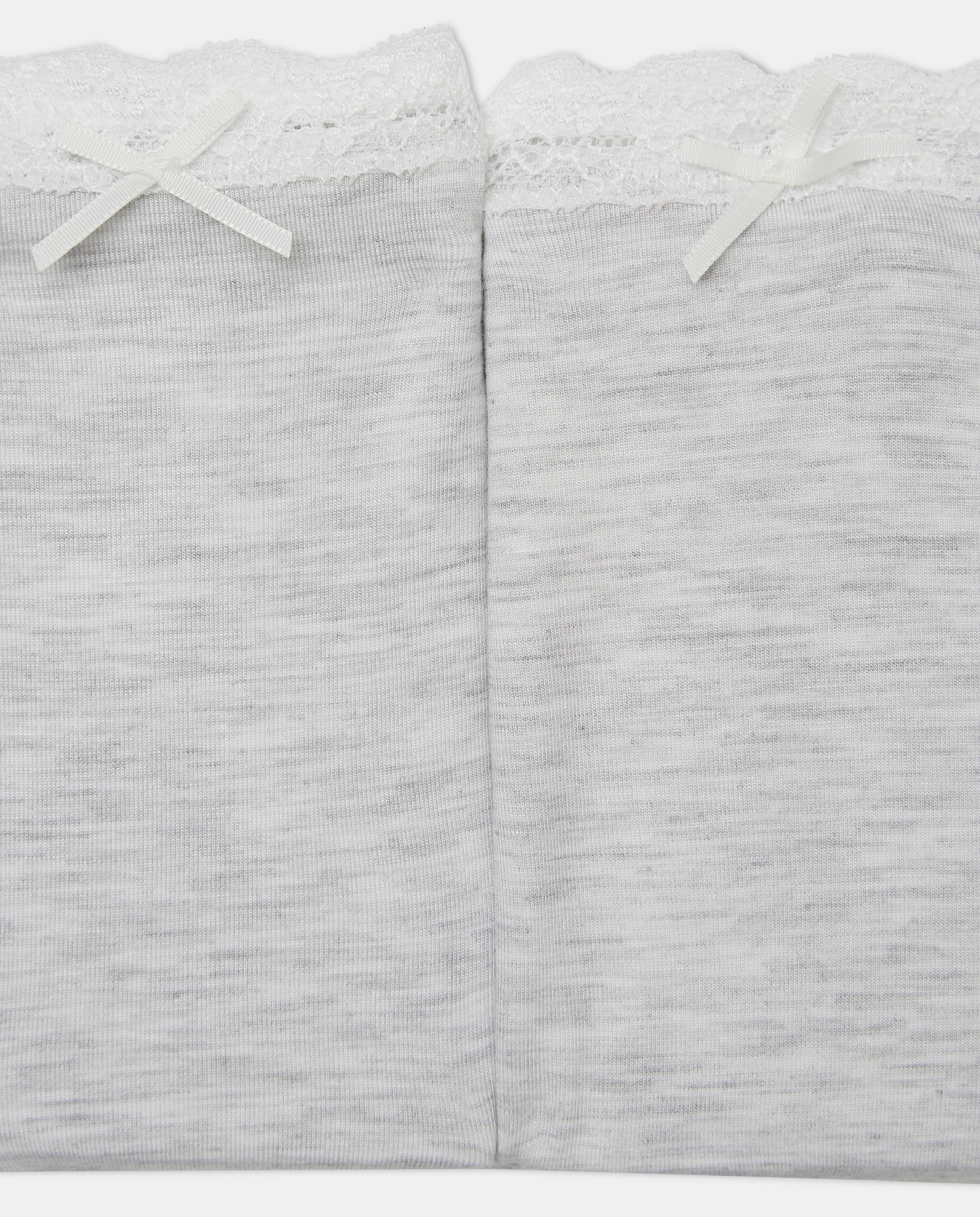 Pack 2 bragas modal encaje Gris claro-4