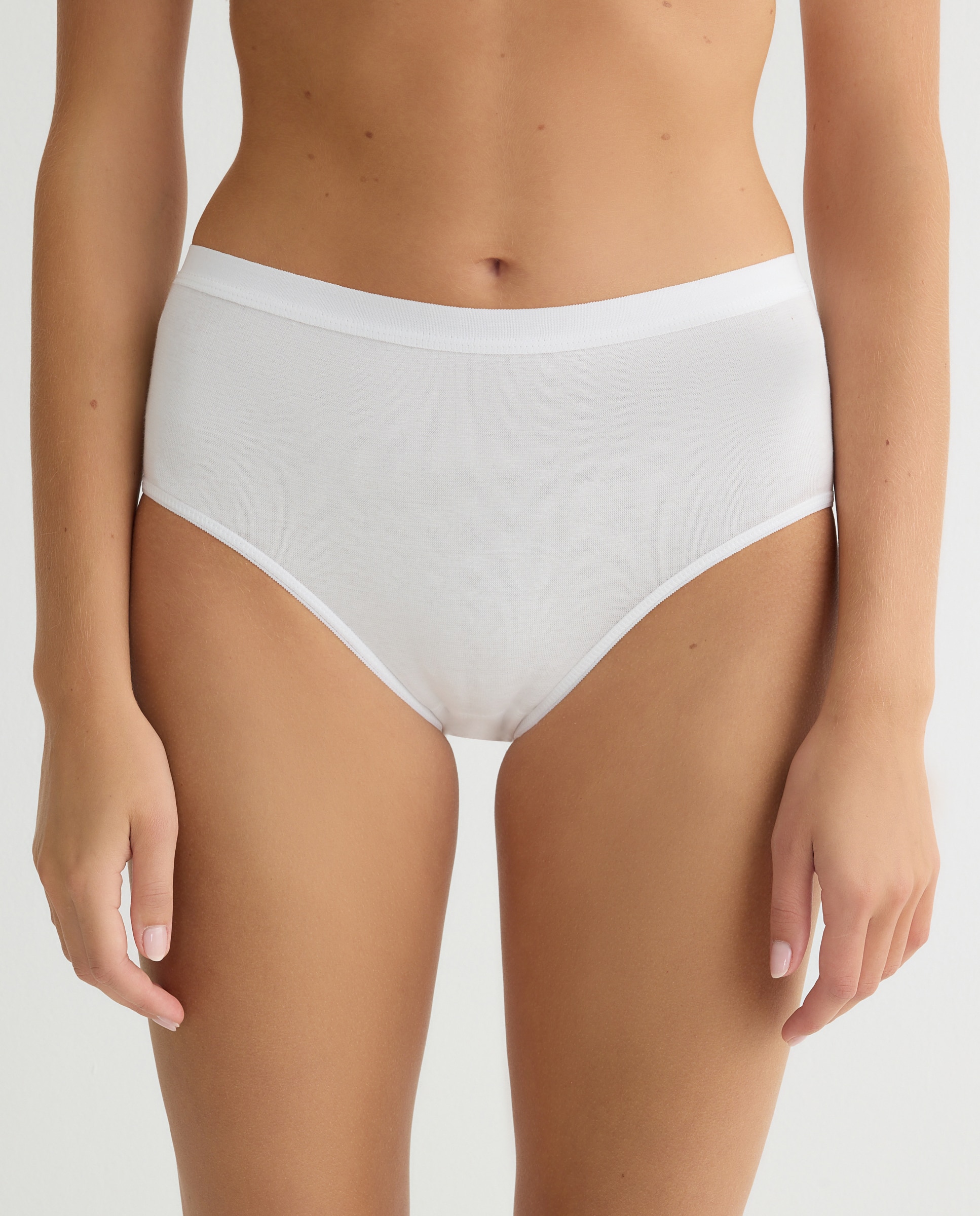 Pack de dos bragas de algodón Blanco-1