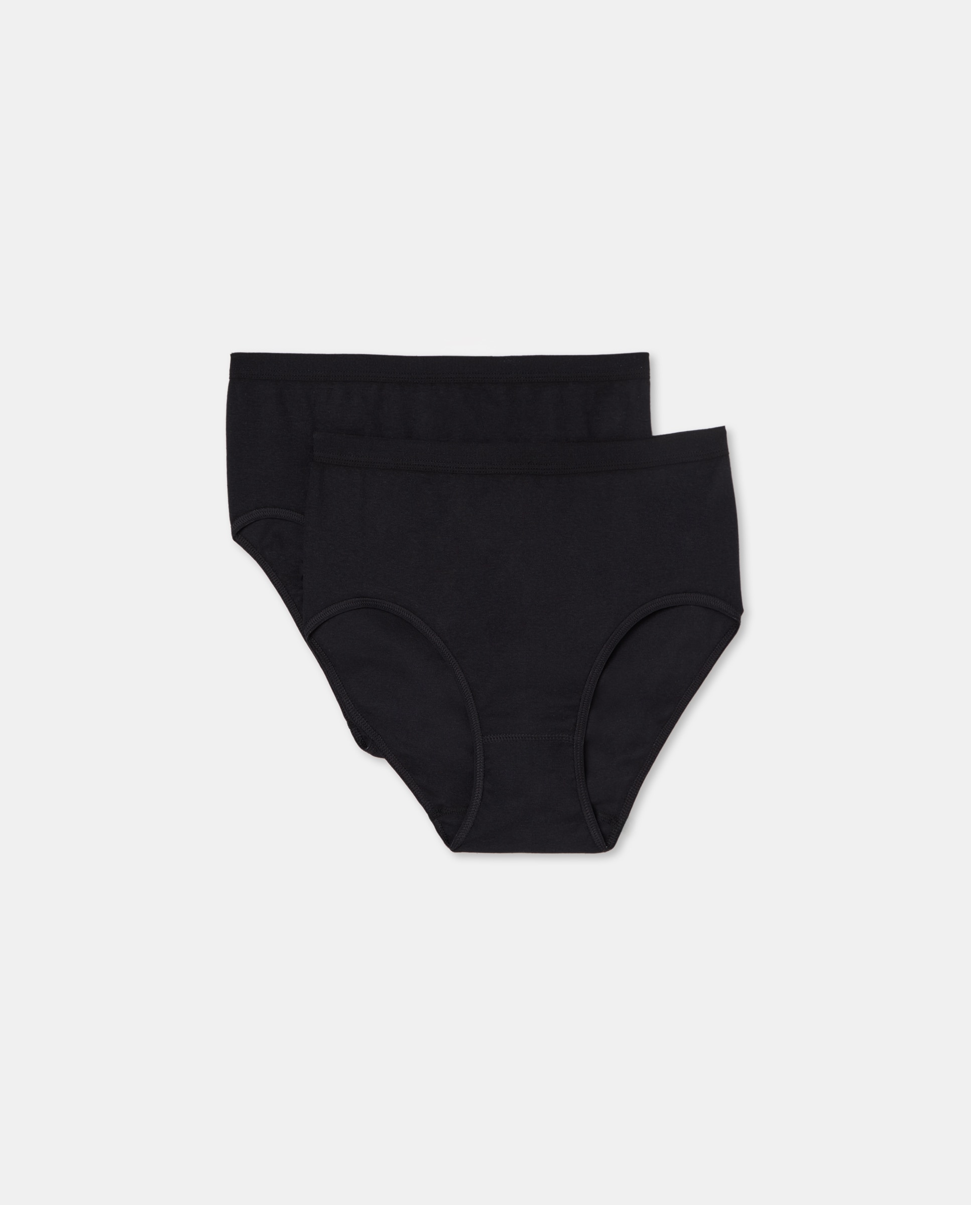 Pack de dos bragas de algodón Negro-3