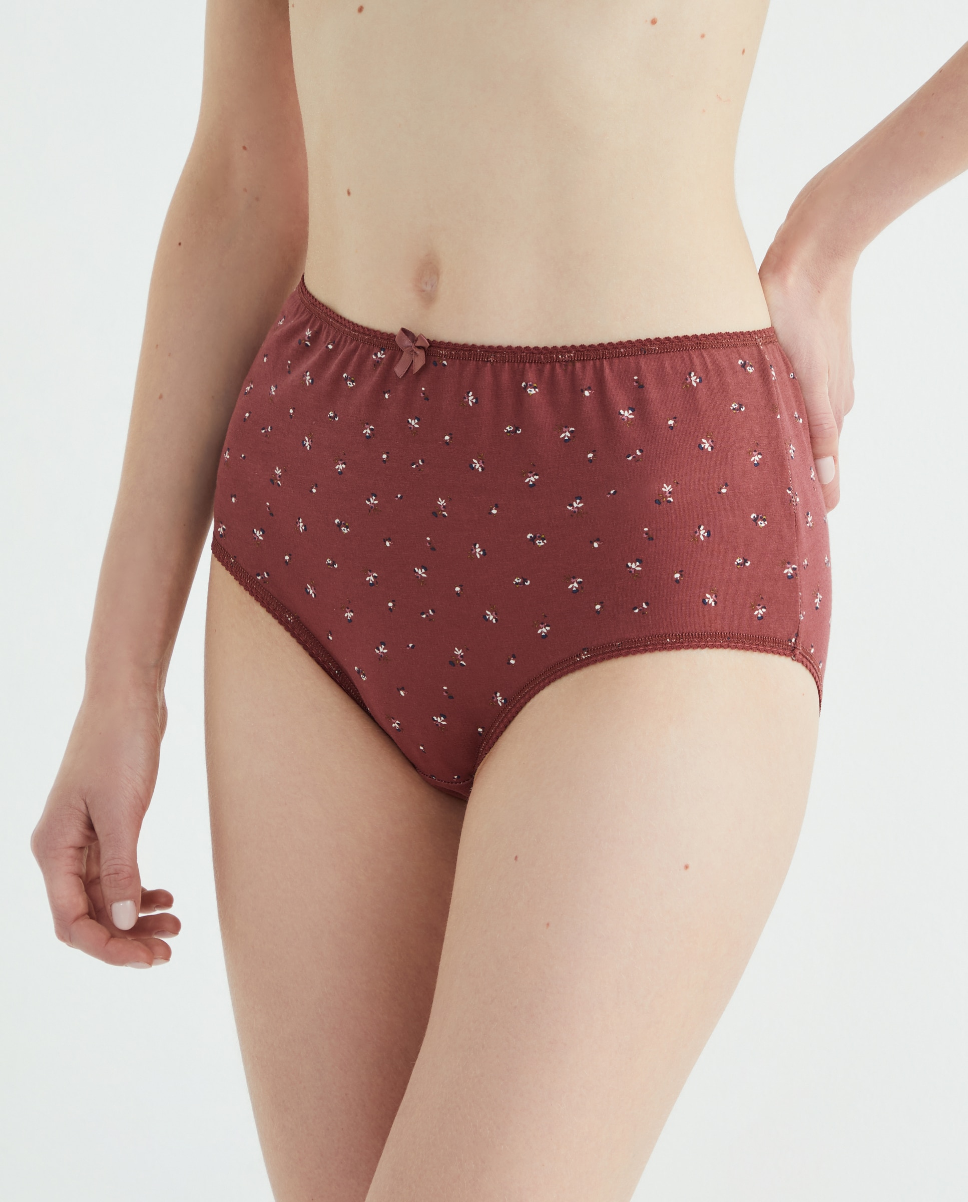 Imagen 0 de Pack cinco bragas altas estampadas algodón