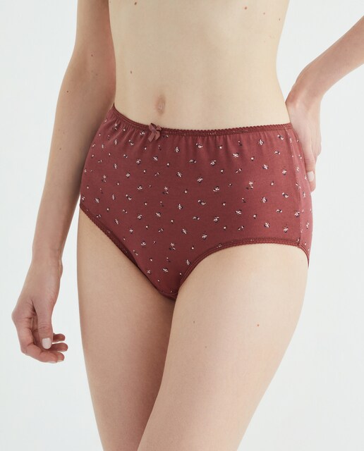 Imagen 0 de Pack cinco bragas altas estampadas algodón