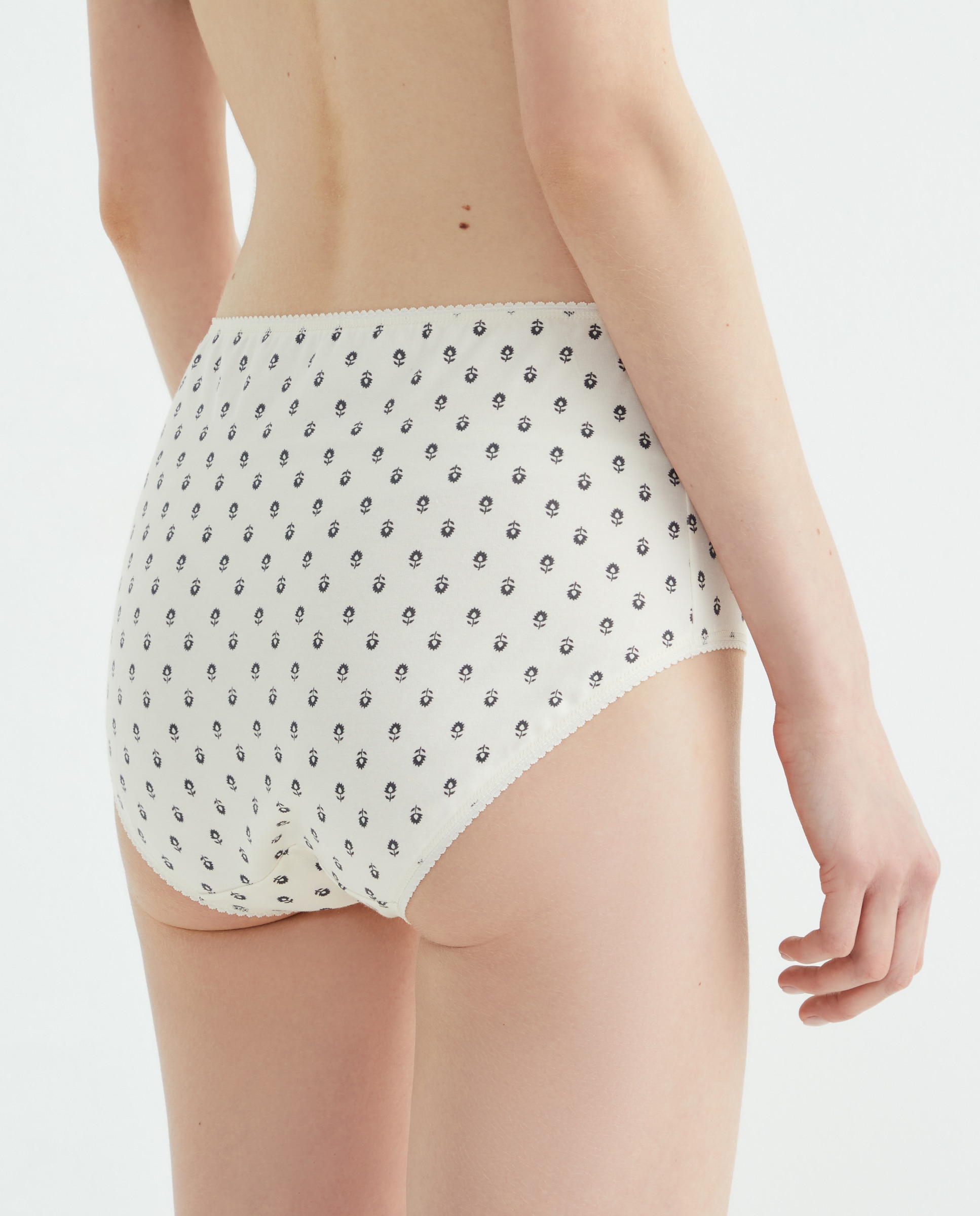 Pack cinco bragas altas estampadas algodón 820 Gris medio-2