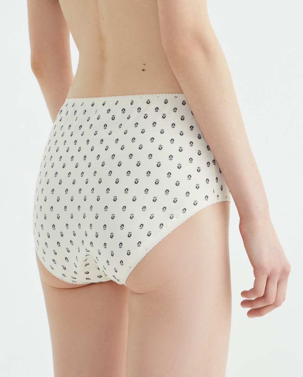 Pack cinco bragas altas estampadas algodón 820 Gris medio-2