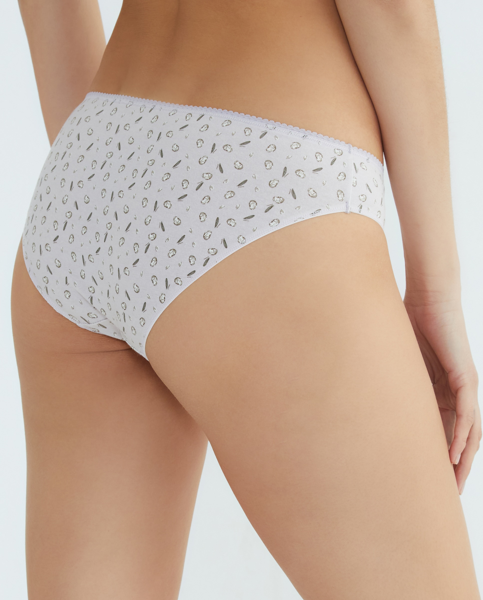 Pack 5 braga bikini algodón estampadas Morado-2