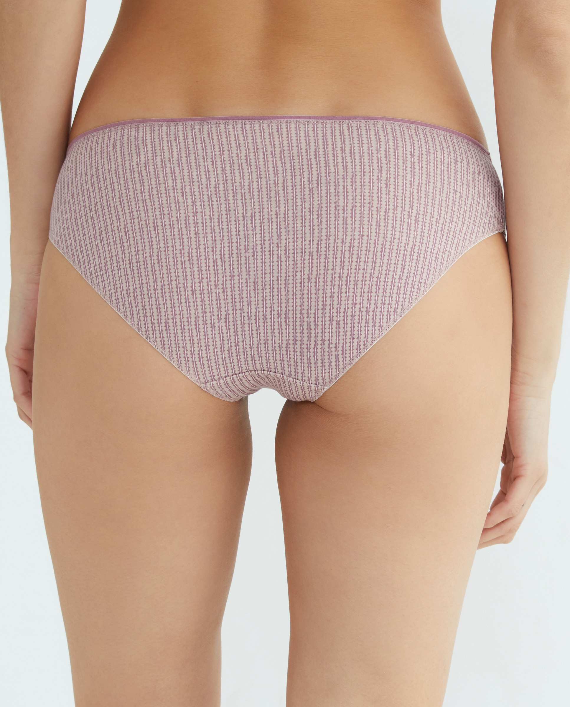 Pack 5 braga bikini algodón estampadas Rojo-2