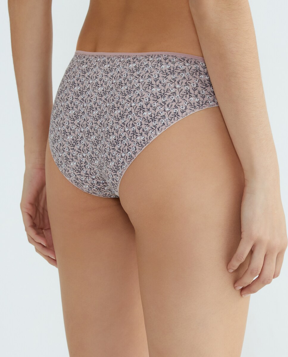 Pack braga bikini algodón estampadas XL Rosa