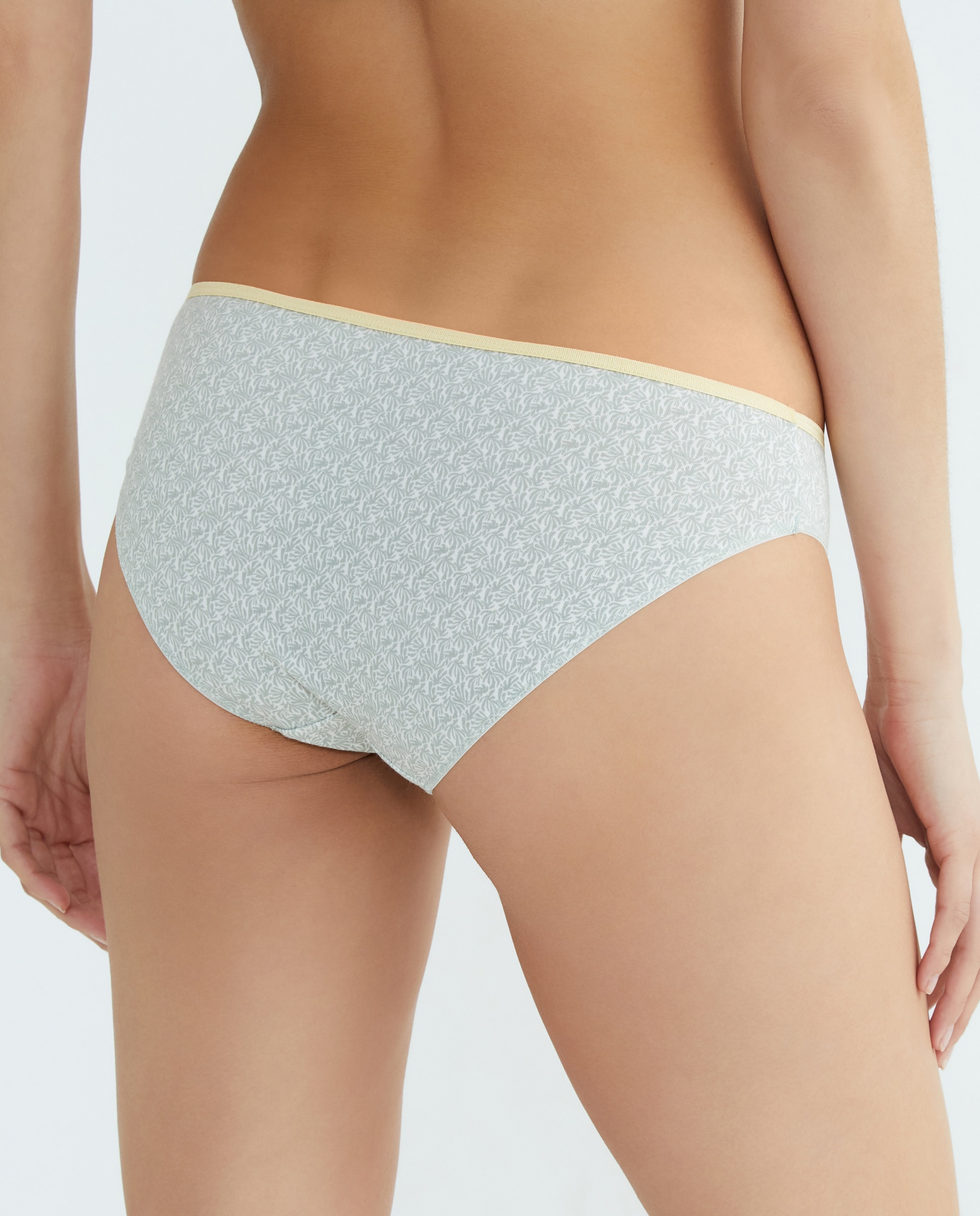 Pack 5 braga bikini algodón estampadas Amarillo-2