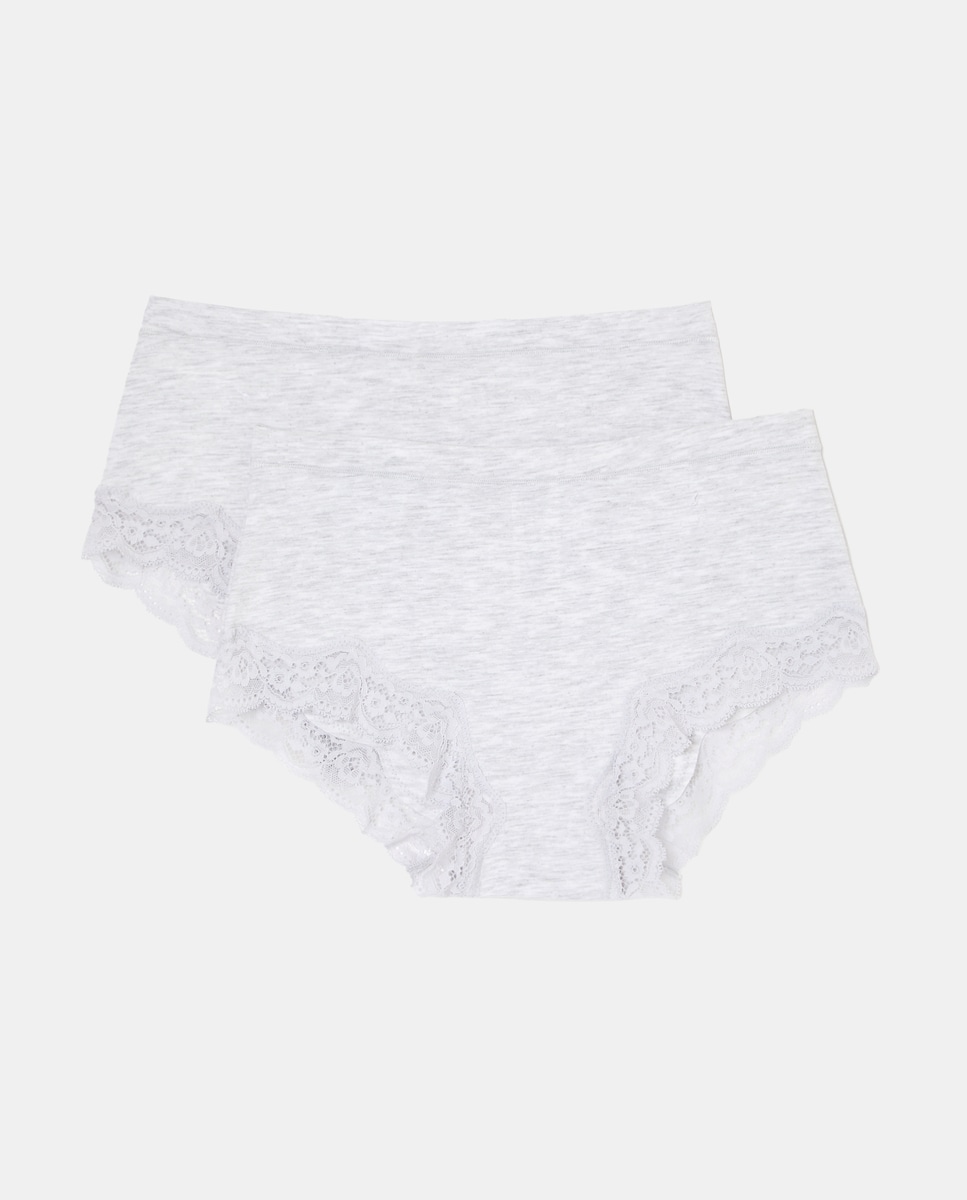 Pack 2 braga altas algodón Gris-3