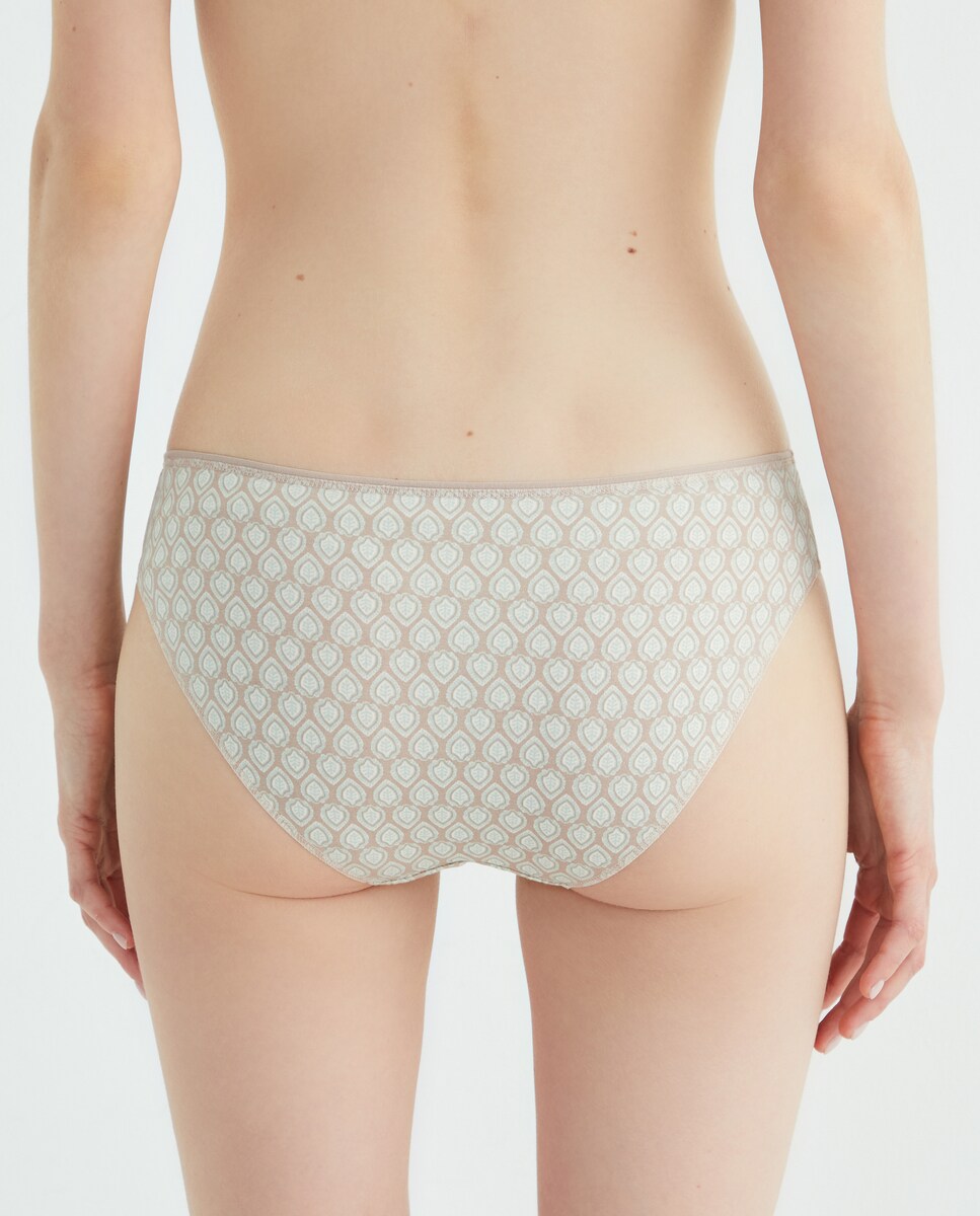 Pack cinco bragas bikini algodón estampadas Rosa claro-2