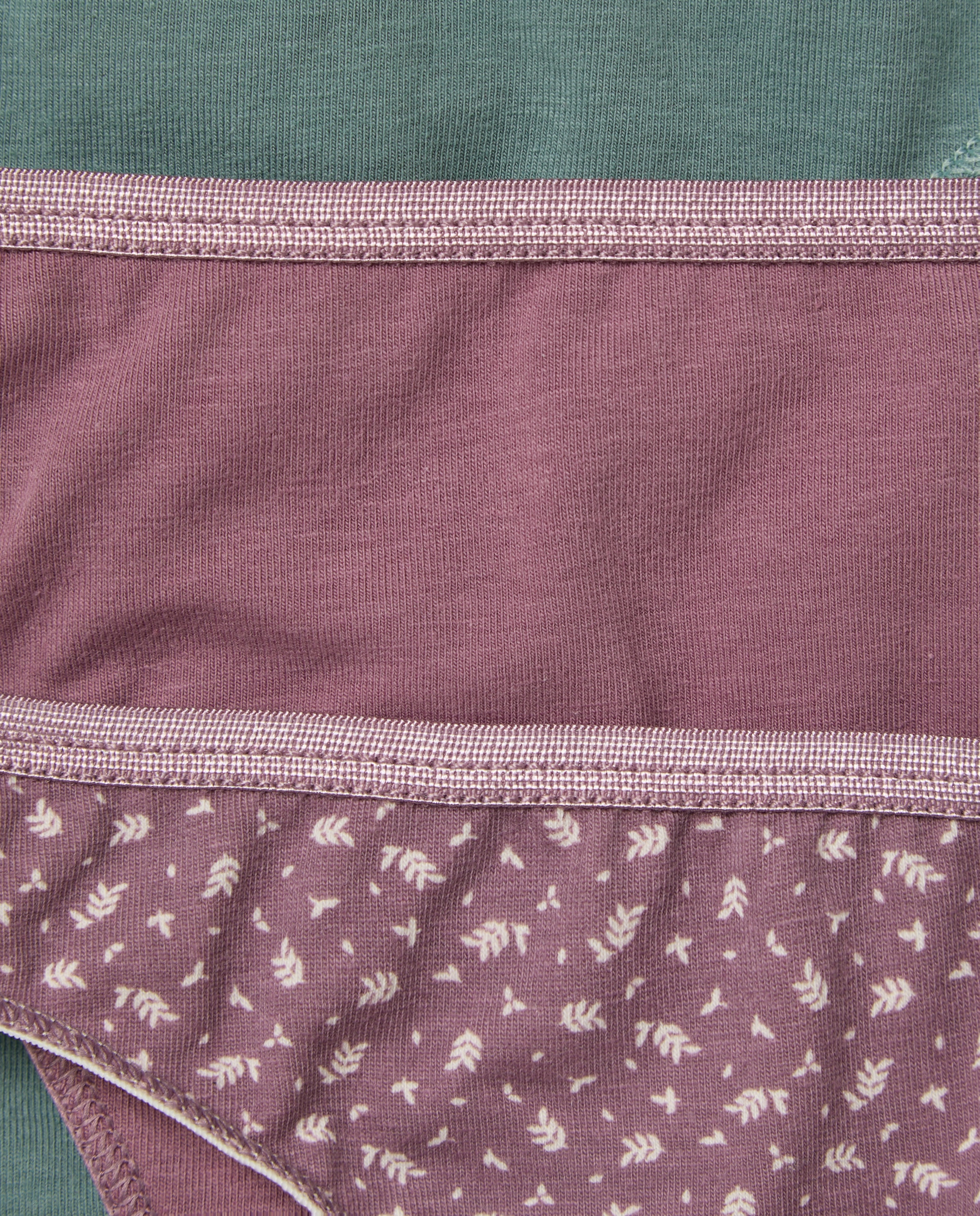 Pack cinco tangas algodón estampados Burdeos-4