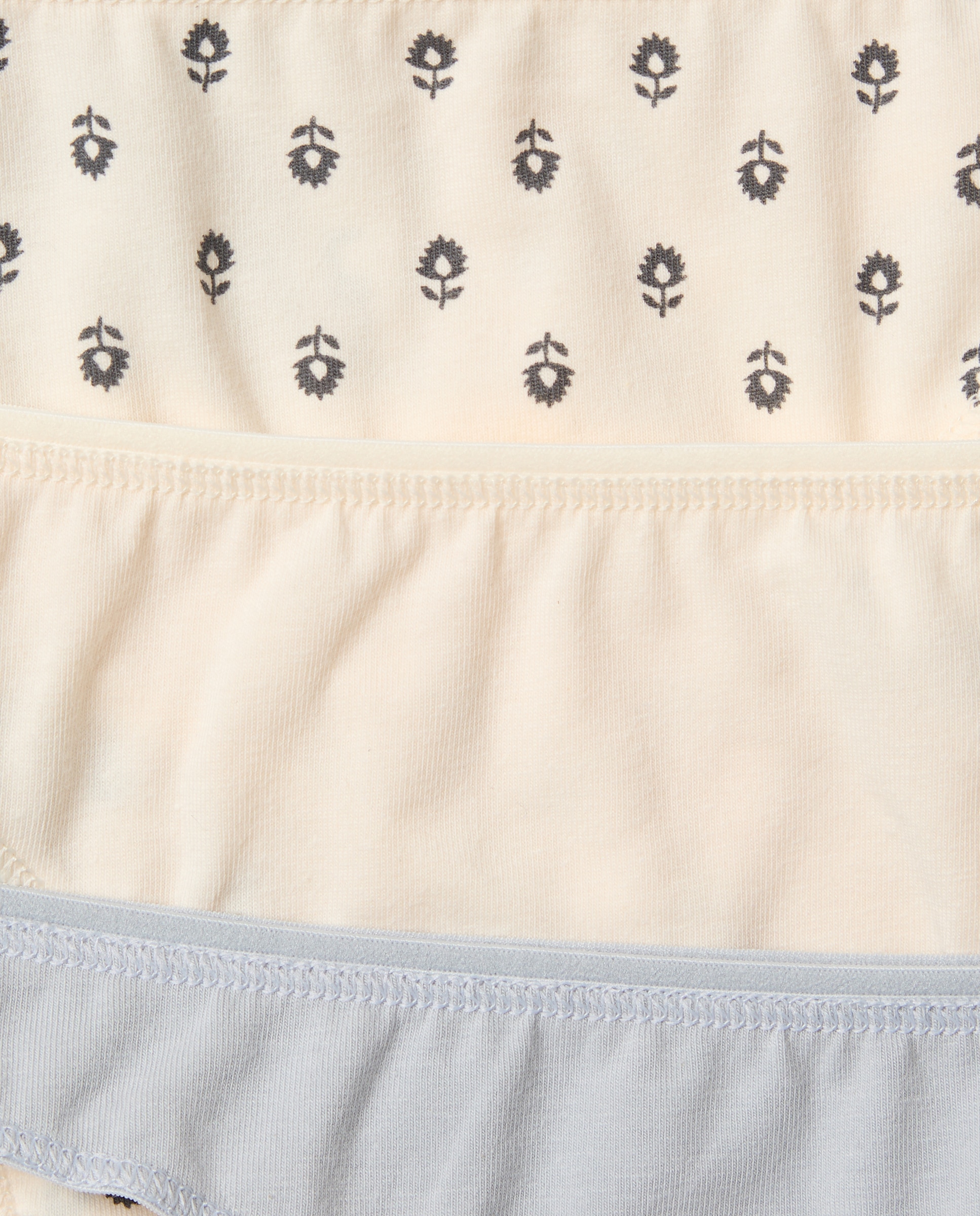 Pack cinco tangas algodón estampados 820 Gris medio-4
