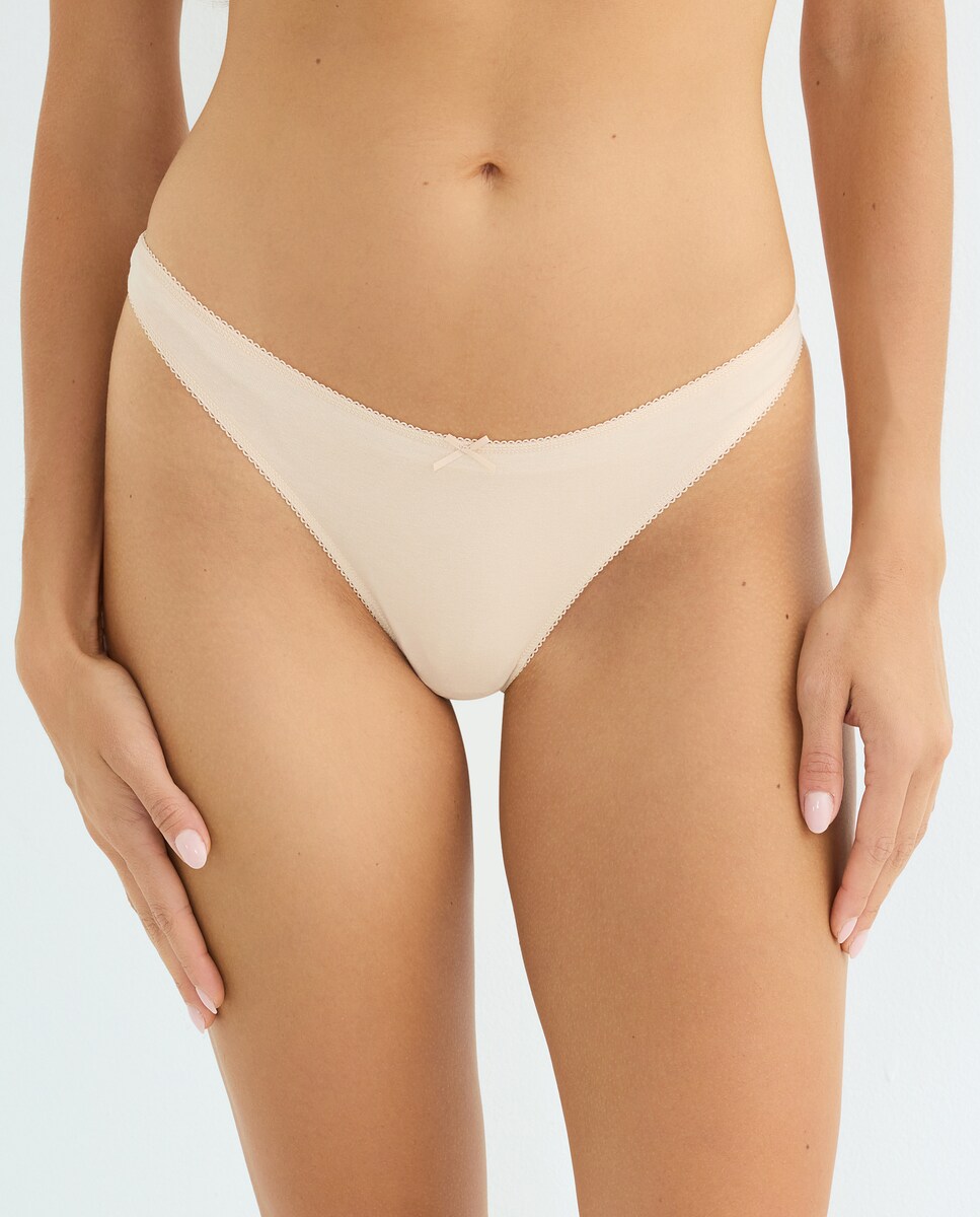 Pack 3 tangas algodón 250 Nude-1