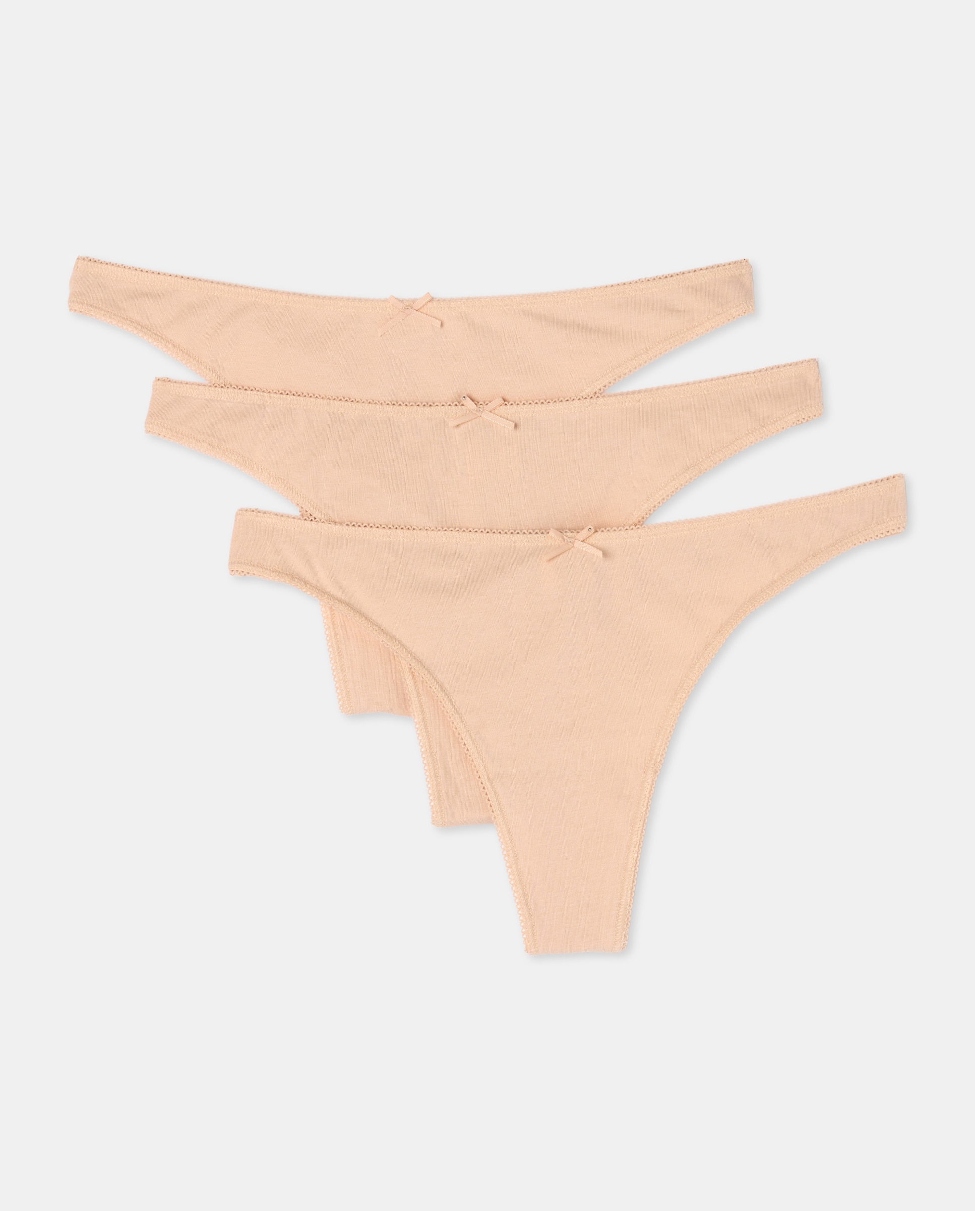 Pack 3 tangas algodón 250 Nude-3