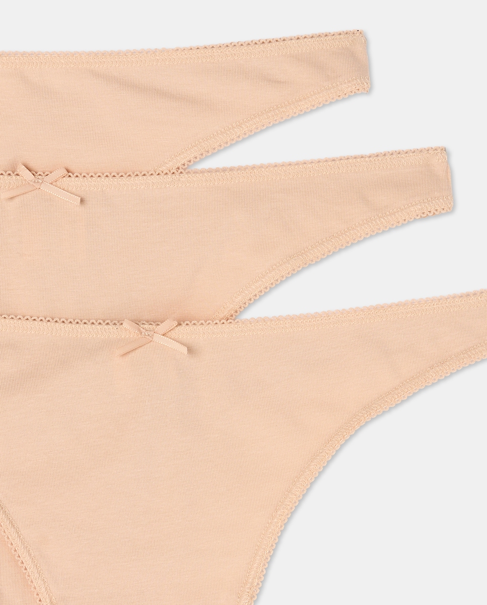 Pack 3 tangas algodón 250 Nude-4