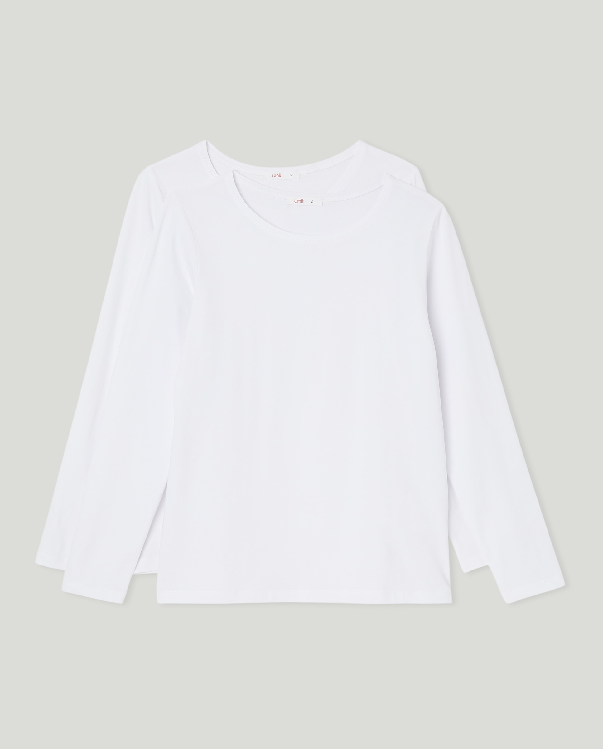 Pack 2 camisetas algodón manga larga Blanco-3