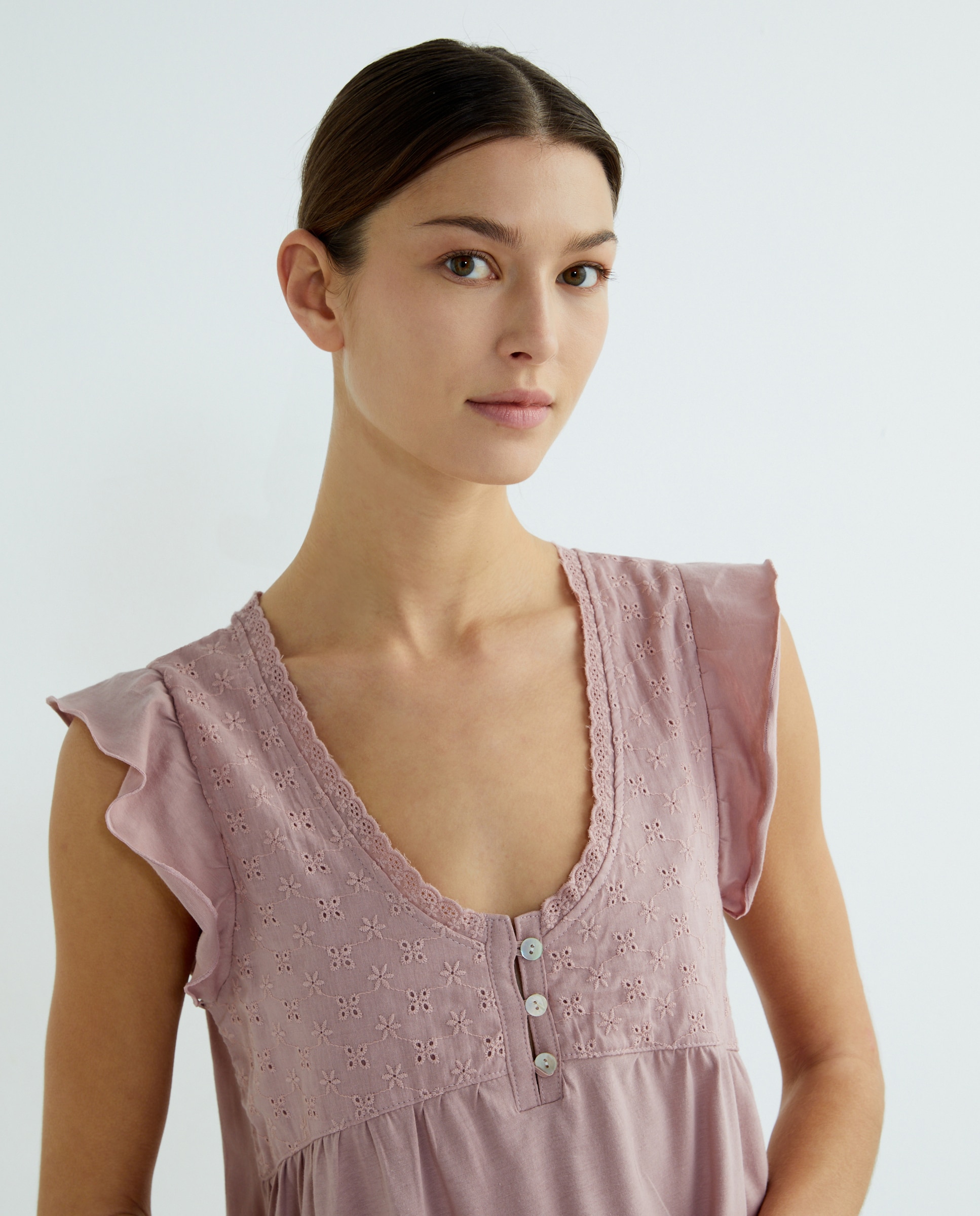 Camisón de mujer de algodón Visón-2