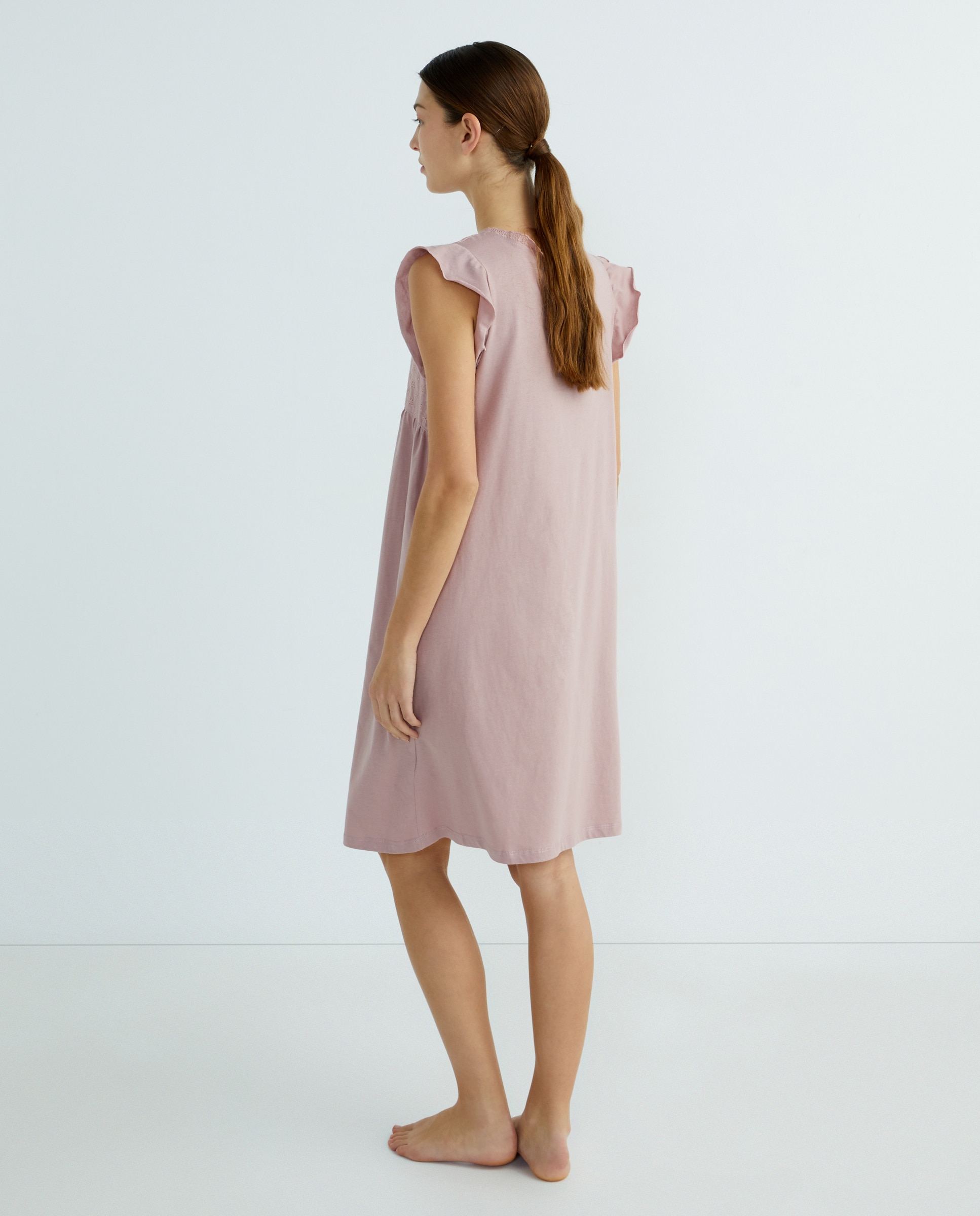 Camisón de mujer de algodón Visón-3