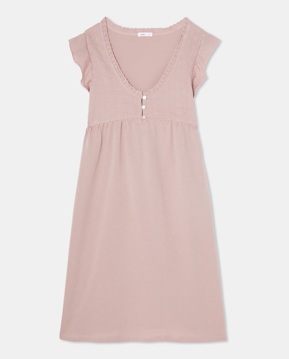 Camisón de mujer de algodón Visón-4