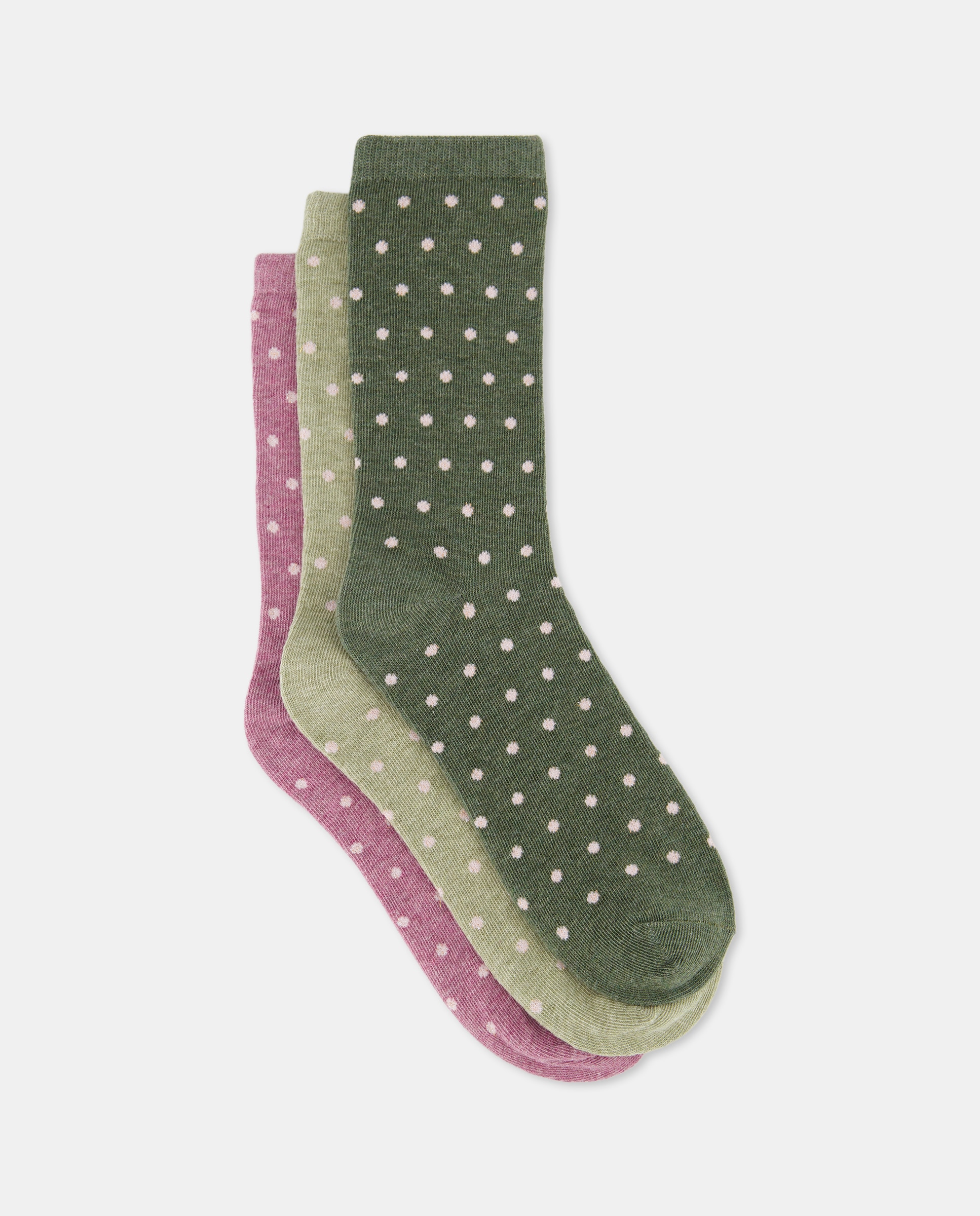 Pack 3 calcetines estampados Verde-1
