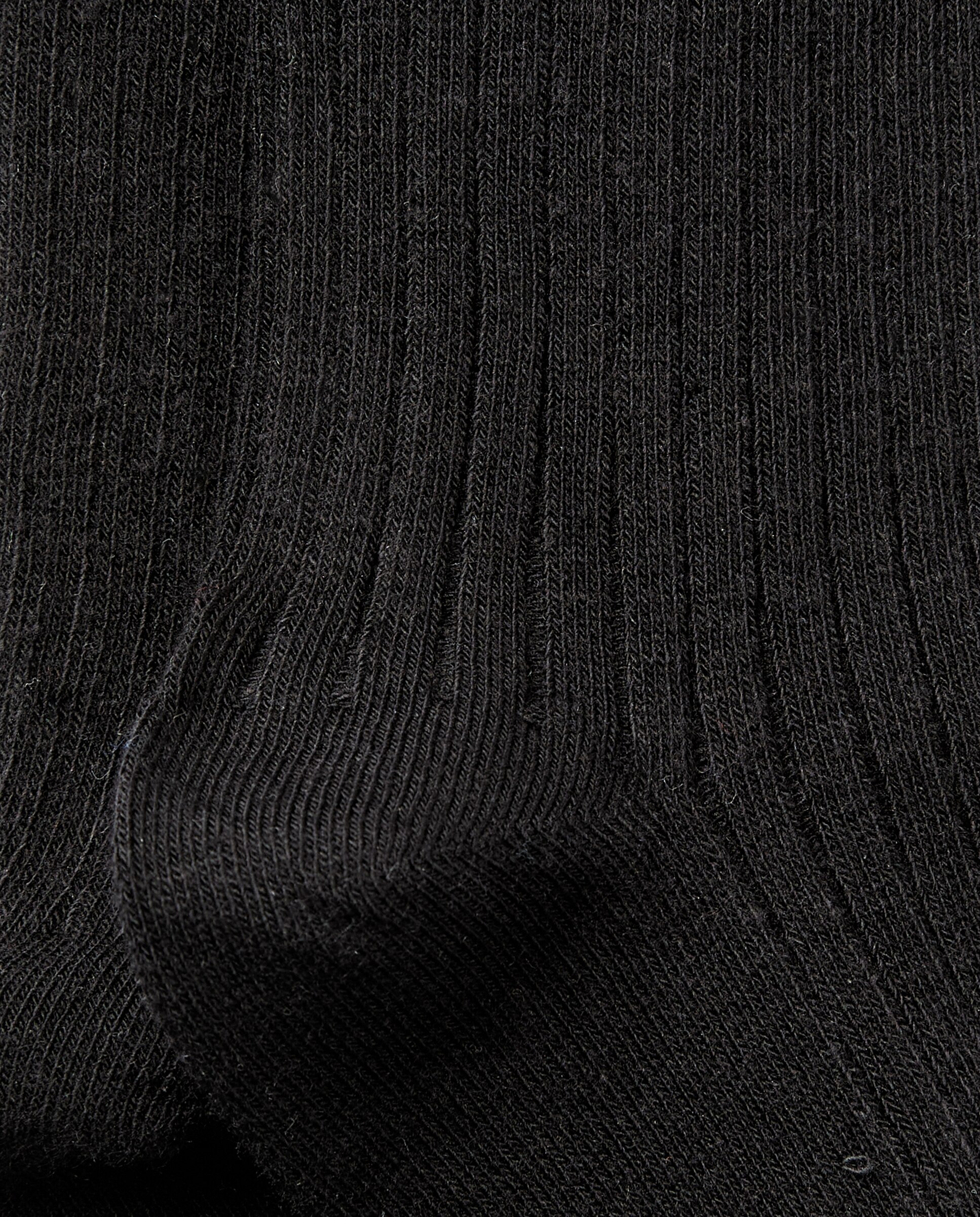 Pack 2 calcetines largos de mujer canalé Negro-2