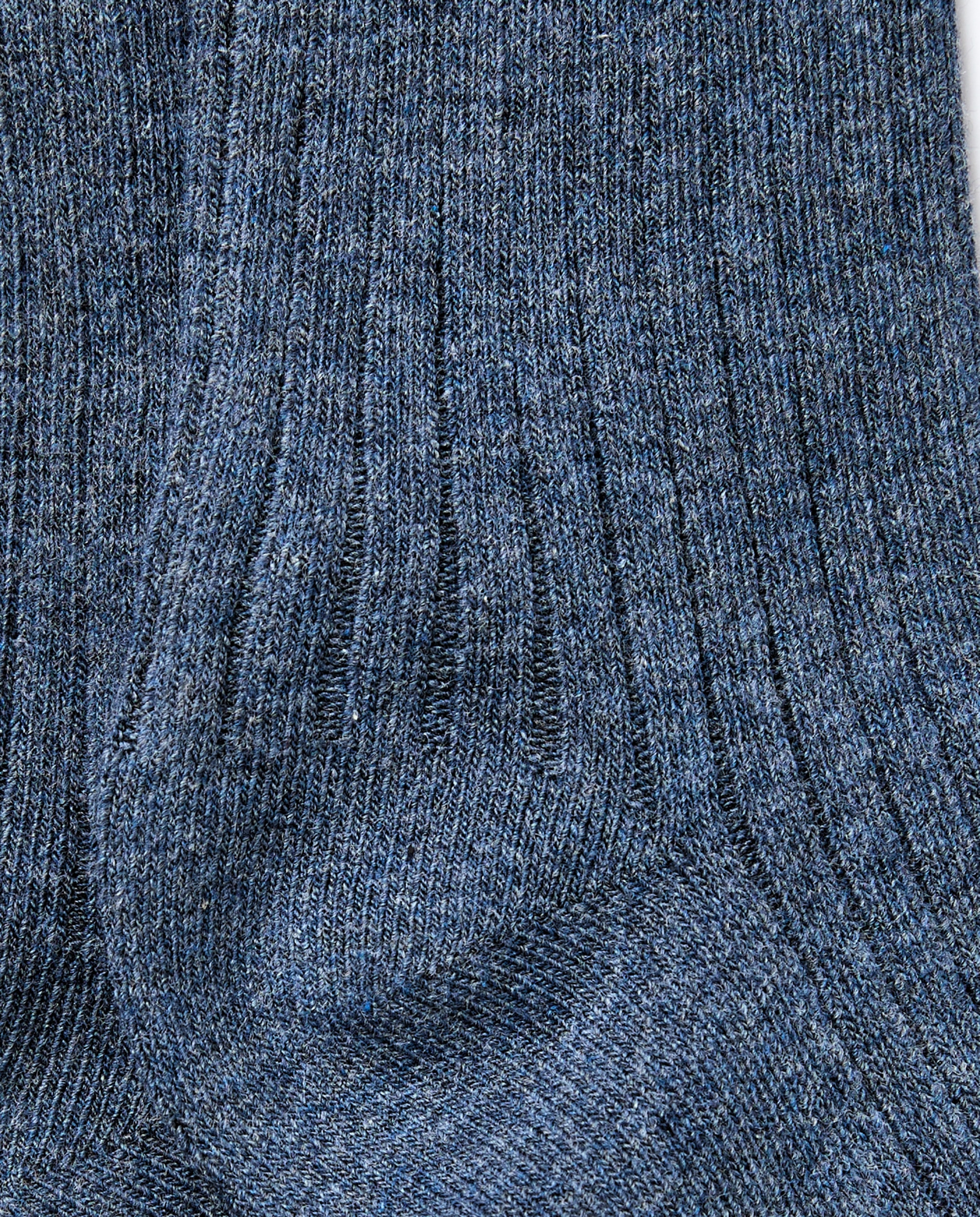 Pack 2 calcetines largos de mujer canalé Azul marino-2