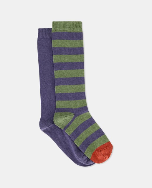 Imagen 0 de Pack 2 calcetines altos de mujer estampados