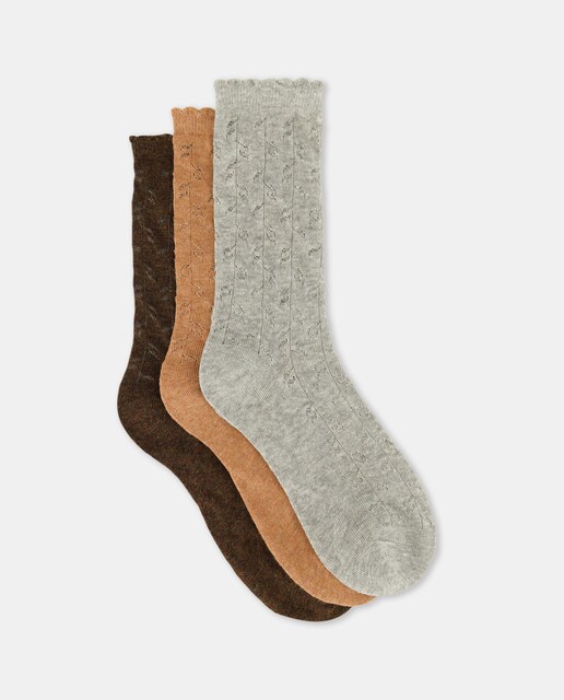 Imagen 0 de Pack 3 calcetines mujer estructura