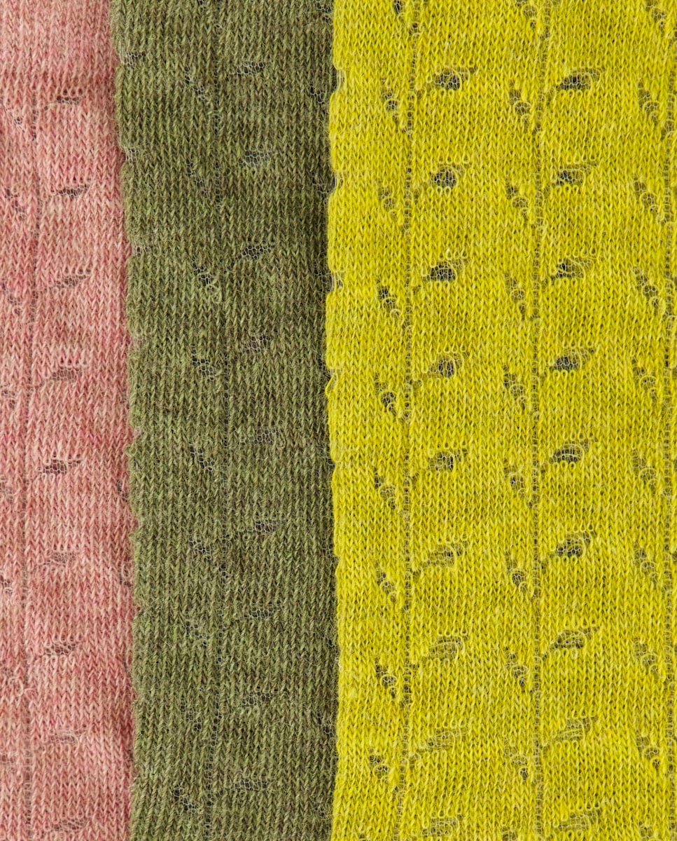 Pack 3 calcetines mujer estructura Morado-2