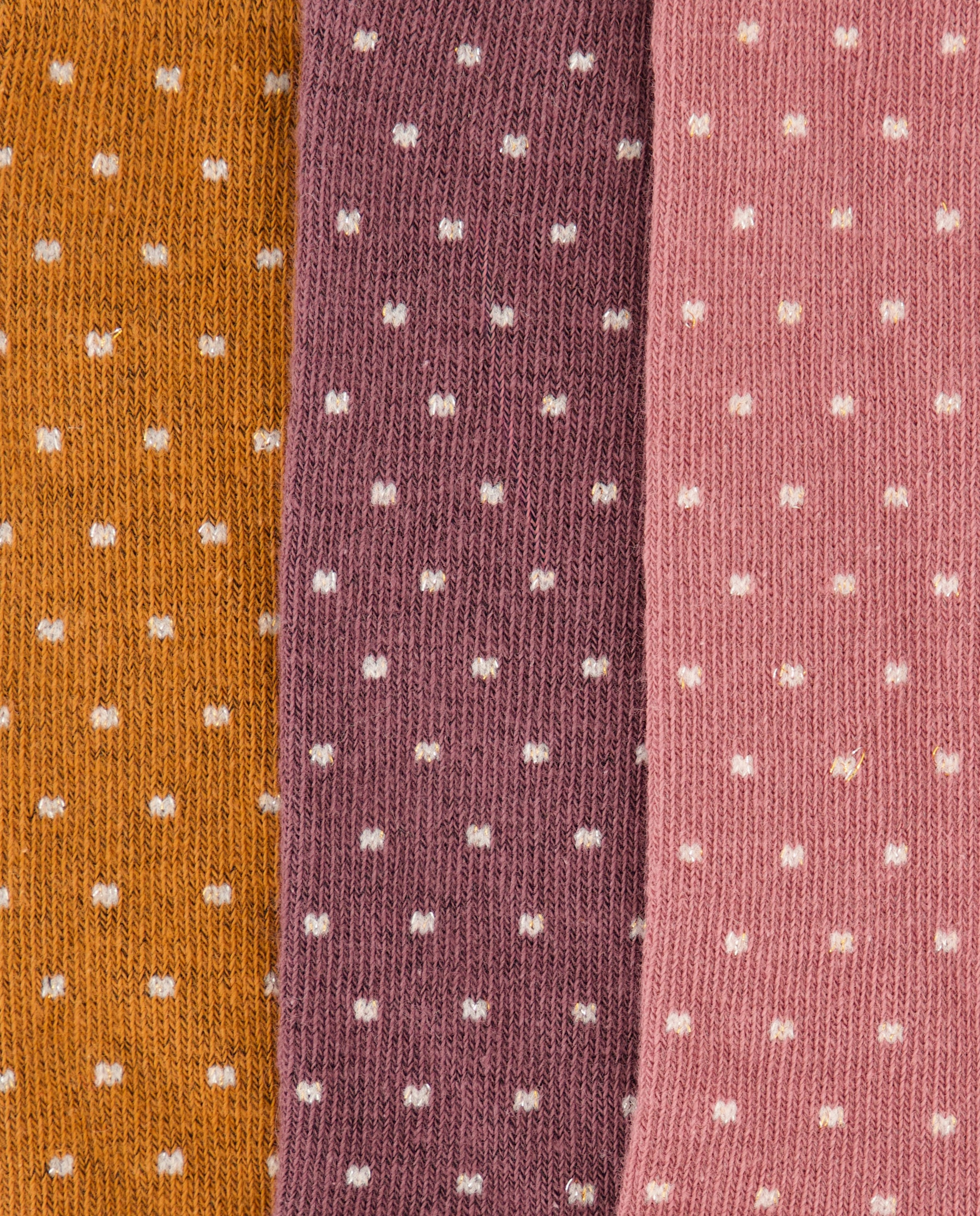 Pack 3 calcetines mujer lunares Naranja quemado-2