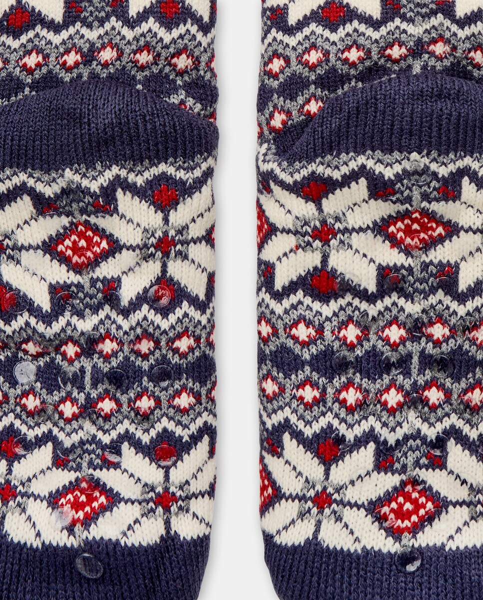 Calcetín de mujer antideslizante Azul marino-3