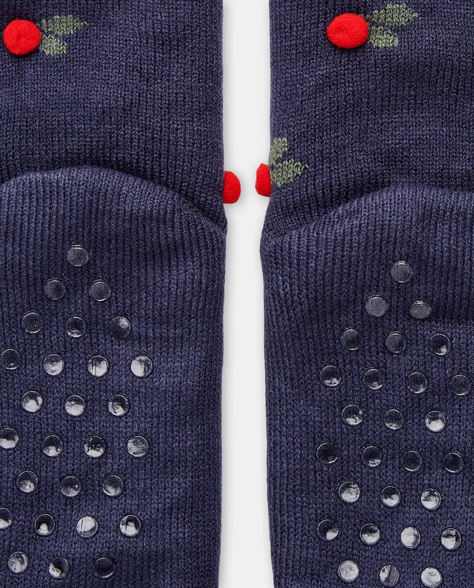 Calcetín de mujer antideslizante Azul marino-3