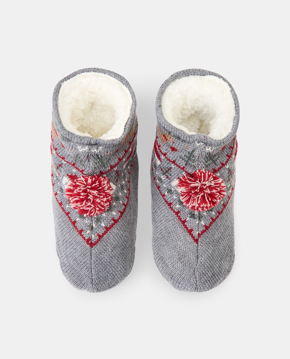 Calcetín de mujer antideslizante Gris claro-4