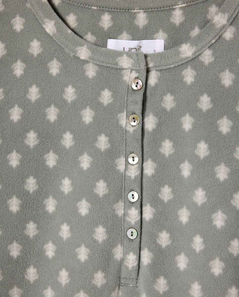 Camison Mujer Polar Estampado 582 Verde agua-4