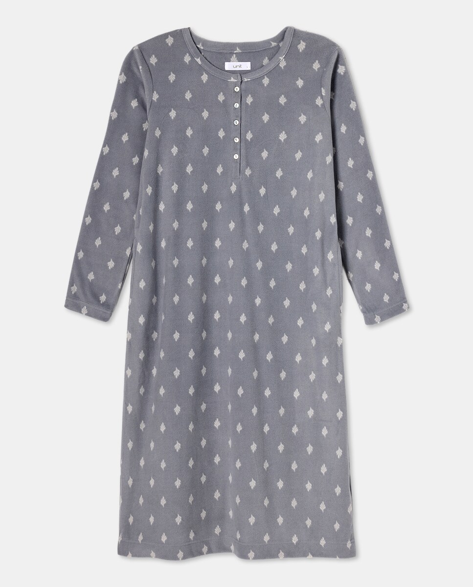 Camison Mujer Polar Estampado 400 Azul-3