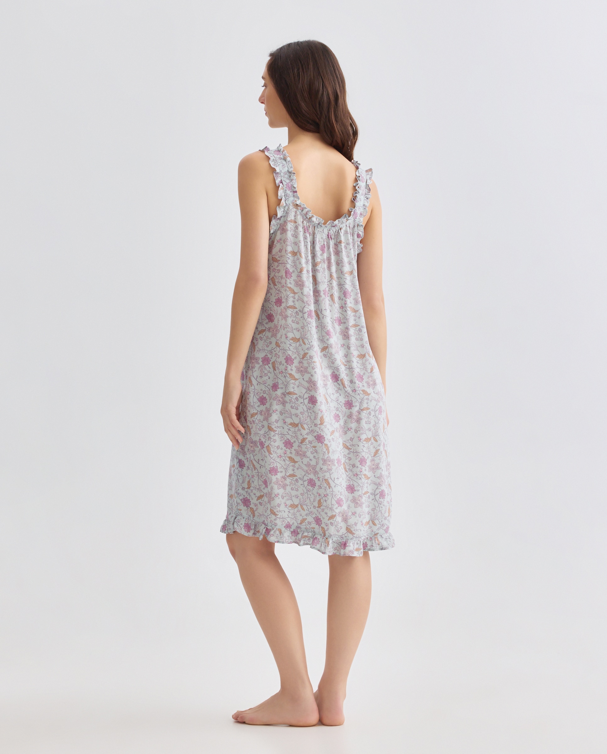 Camisón mujer estampado 582 Verde agua-2