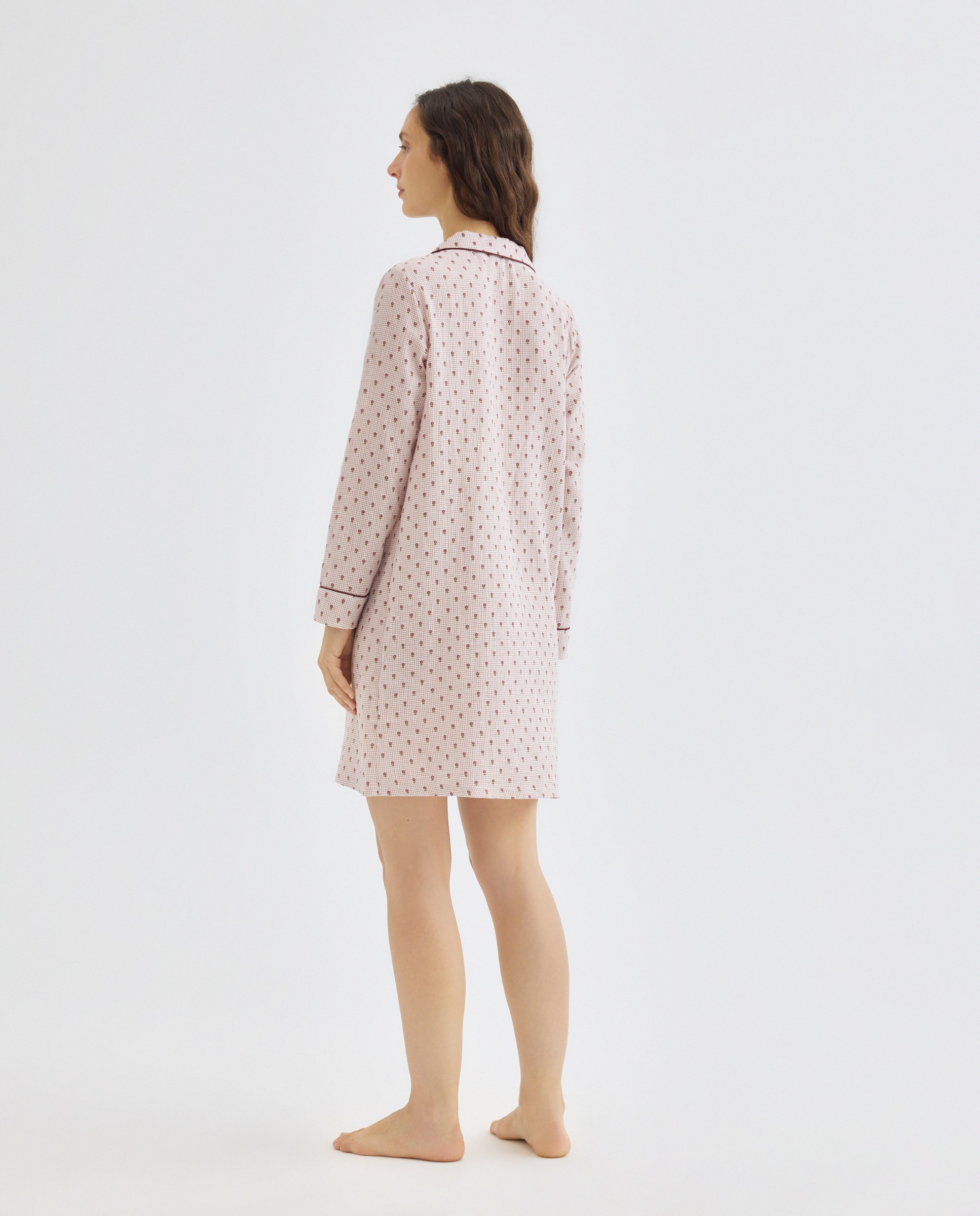 Camisola mujer algodón estampado Burdeos-2