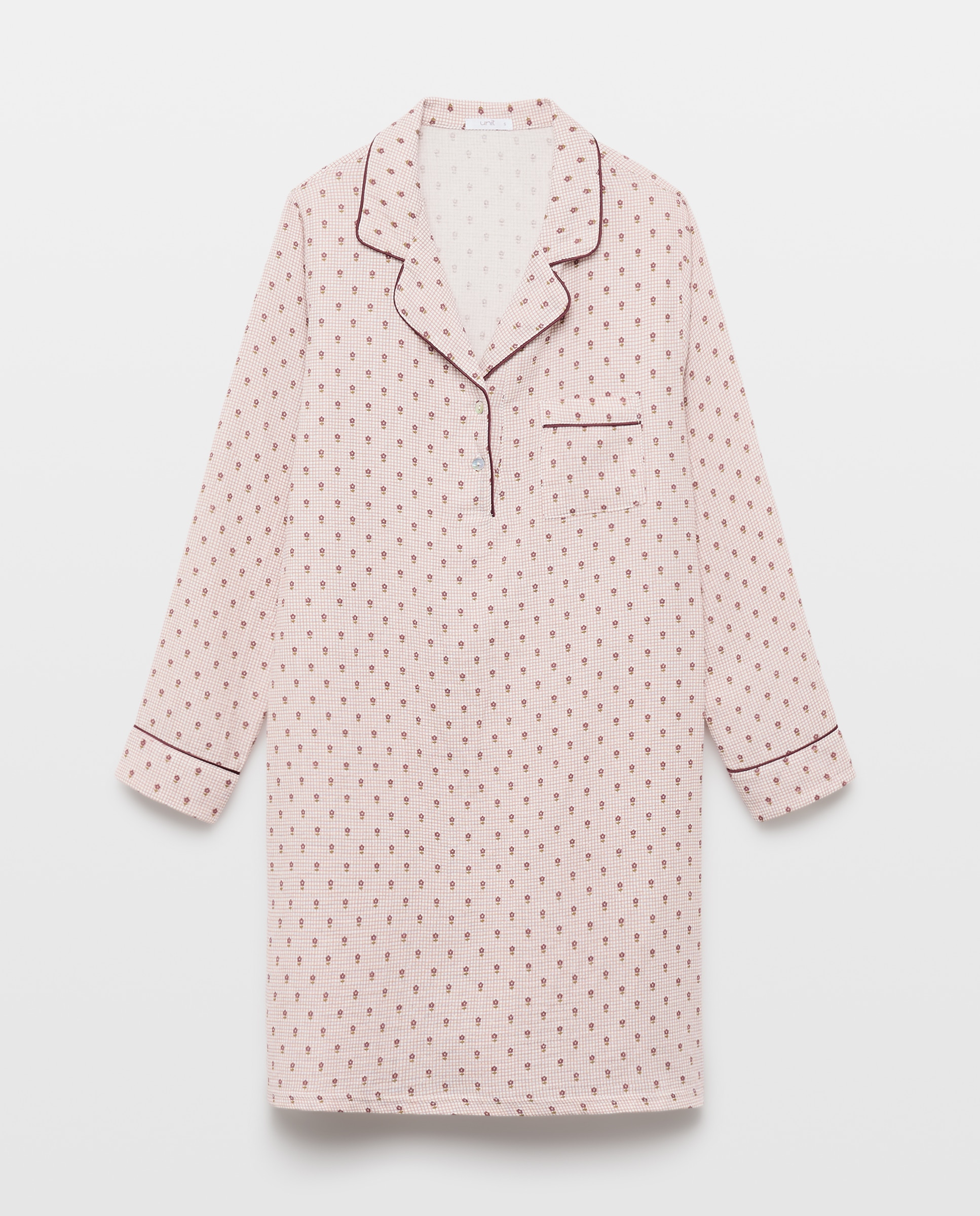 Camisola mujer algodón estampado Burdeos-3