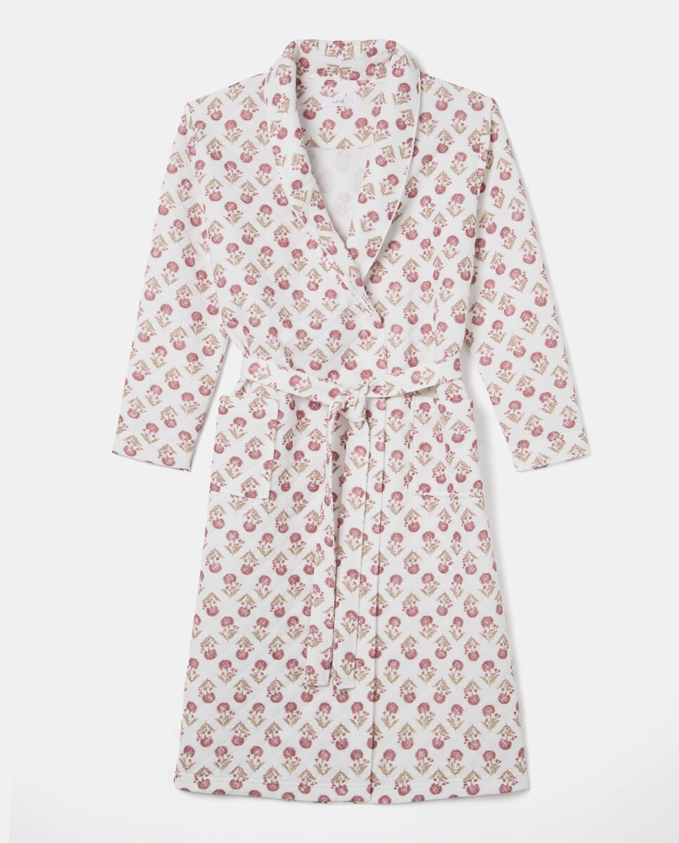 Bata Mujer Acolchada Crudo-3